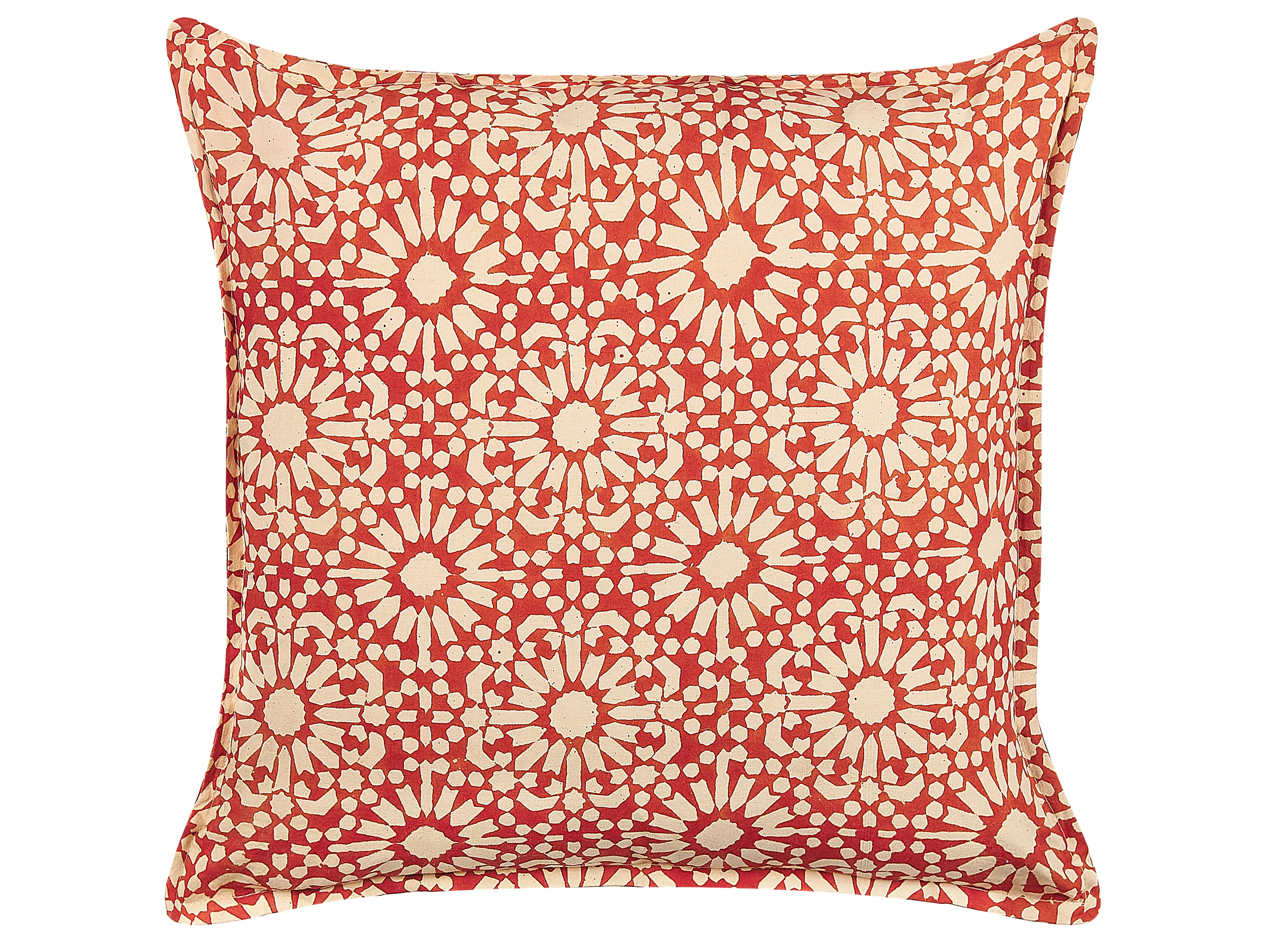 Cojín decorativo CEIBA Algodón 45 x 45 cm Rojo Patrón geométrico