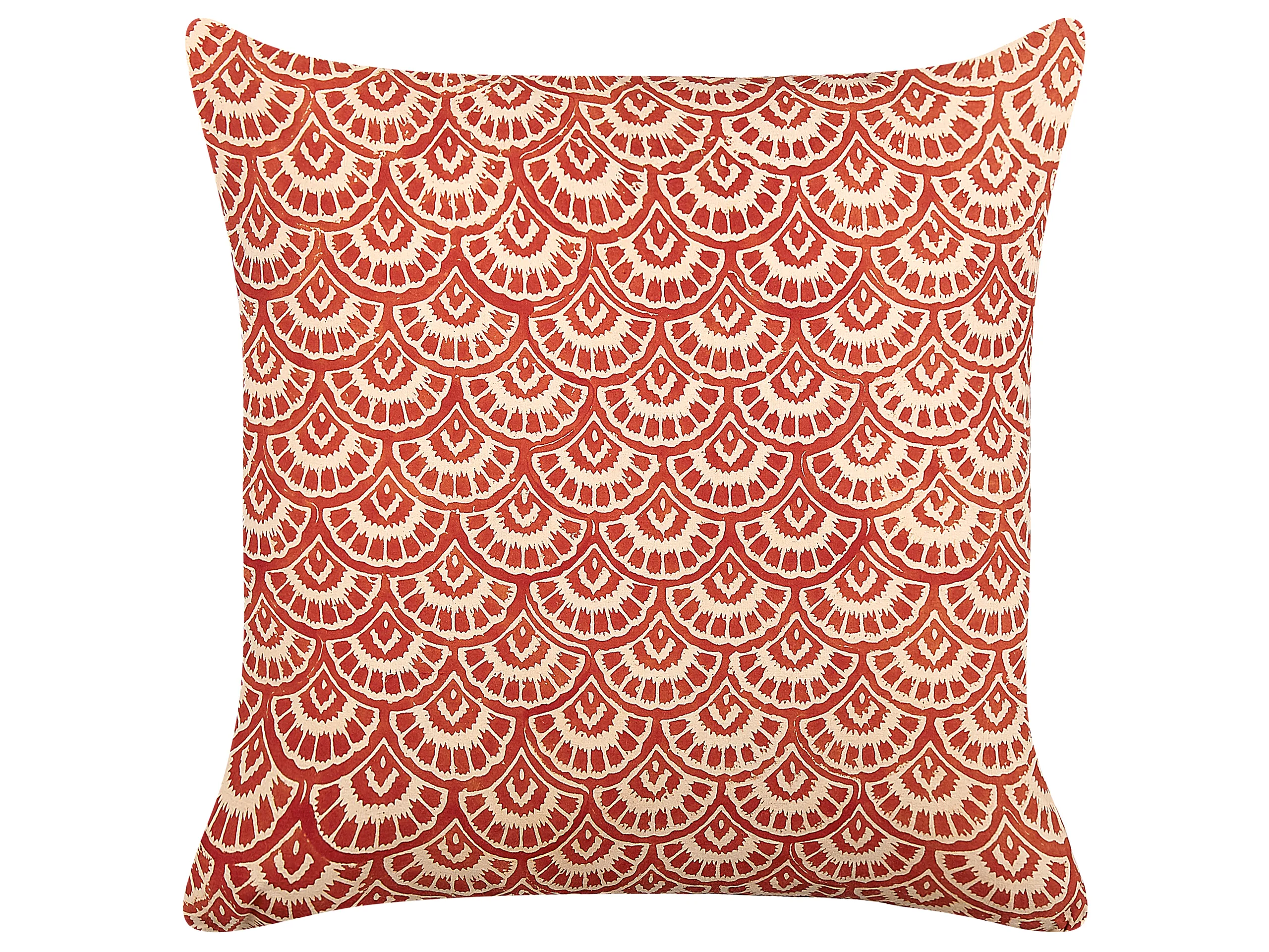 Cojín decorativo RHUS Algodón 45 x 45 cm Rojo Patrón geométrico