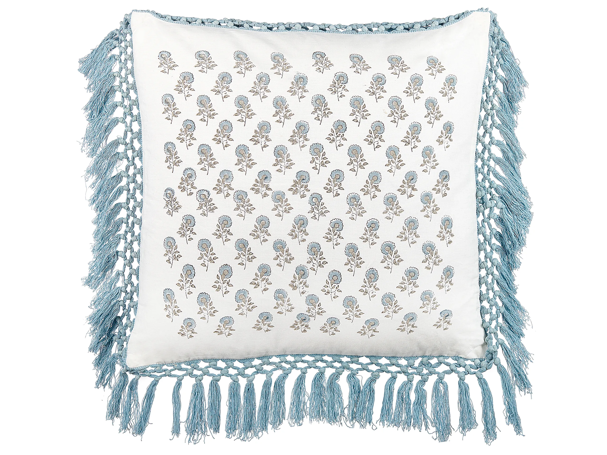 Cojín decorativo PALLIDA Algodón 45 x 45 cm Azul Patrón floral