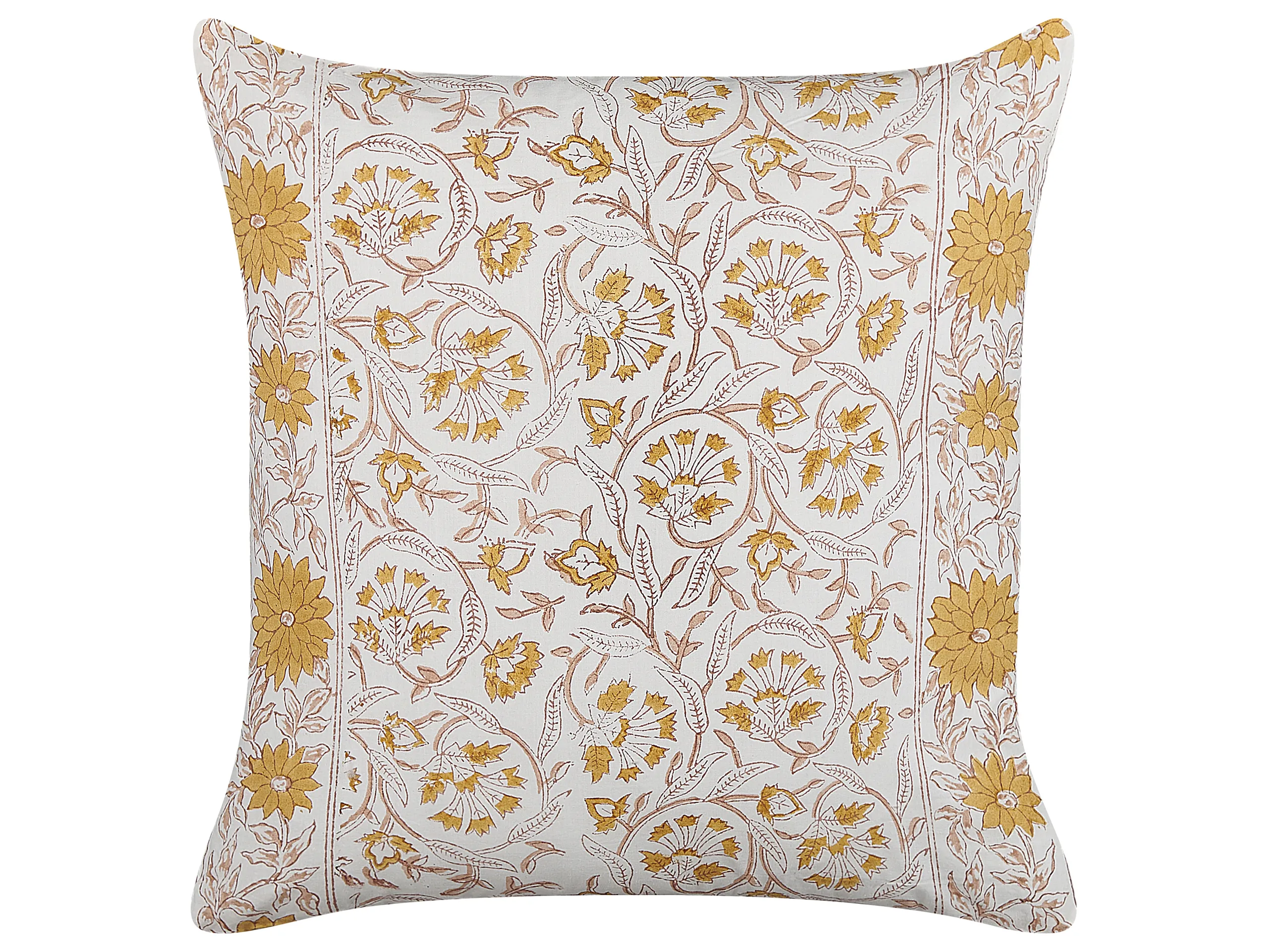 Cojín decorativo AMARA Algodón 45 x 45 cm Amarillo Patrón floral