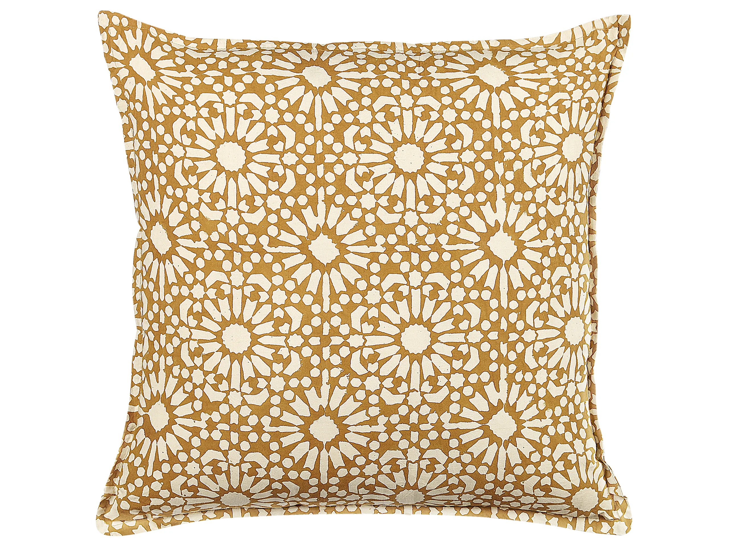 Cojín decorativo CEIBA Algodón 45 x 45 cm Beige Patrón geométrico