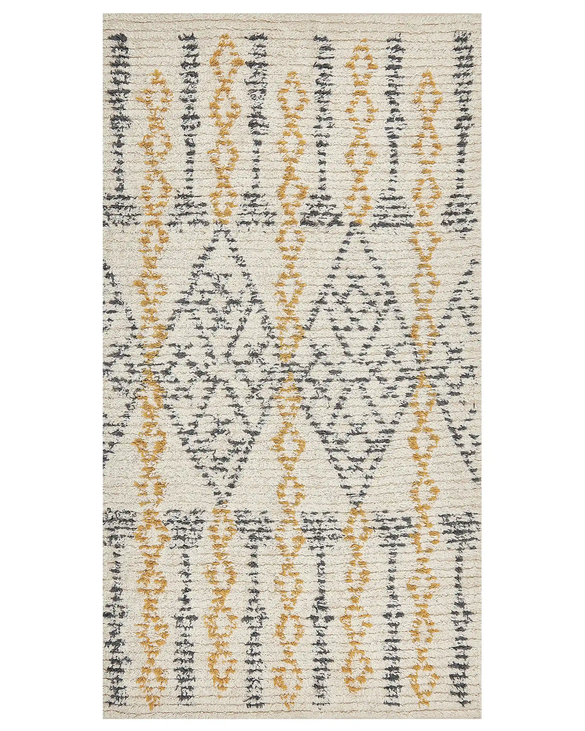 Alfombra KADAPA Beige 80 x 150 cm Algodón