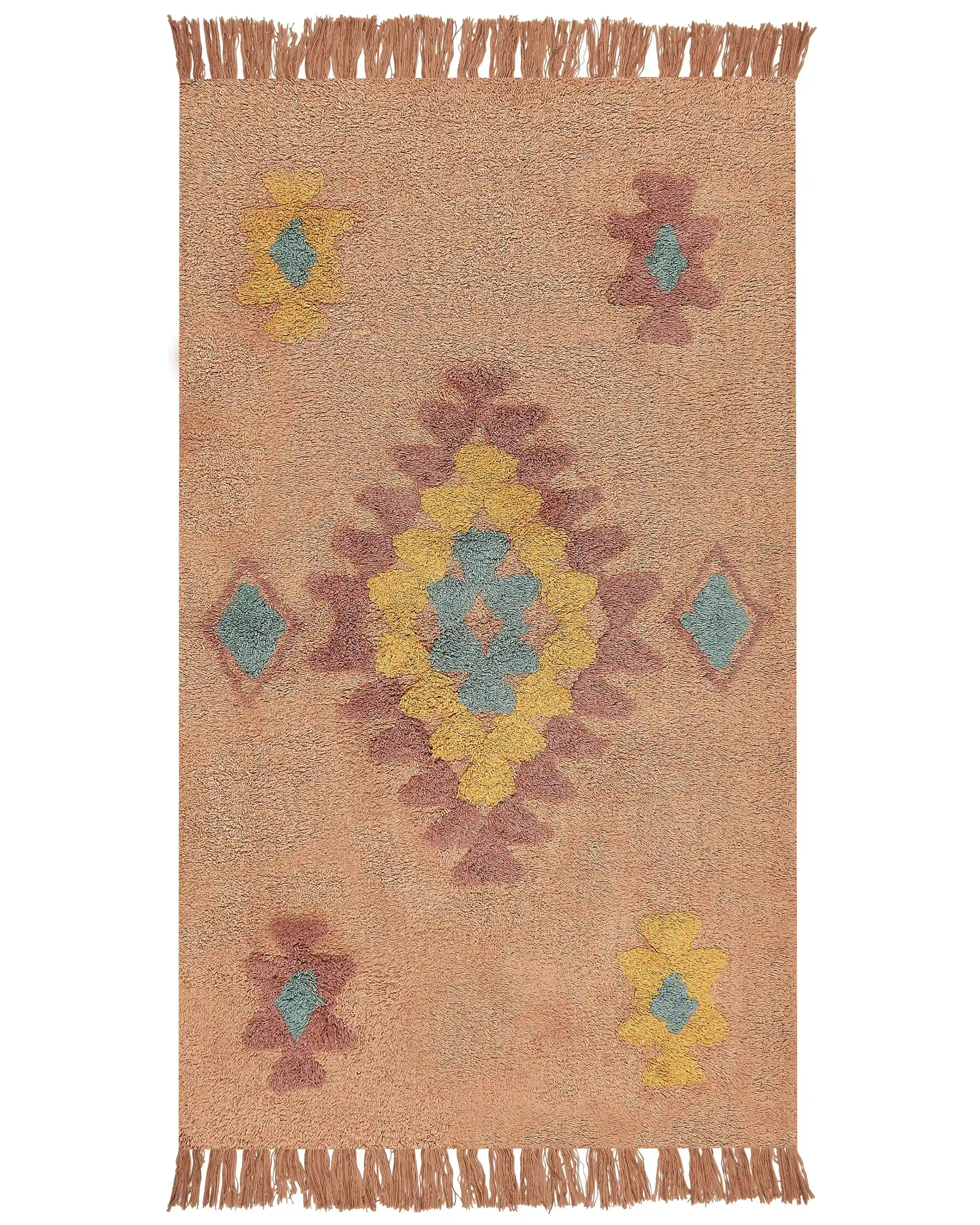Alfombra IGDIR Naranja 80 x 150 cm Algodón
