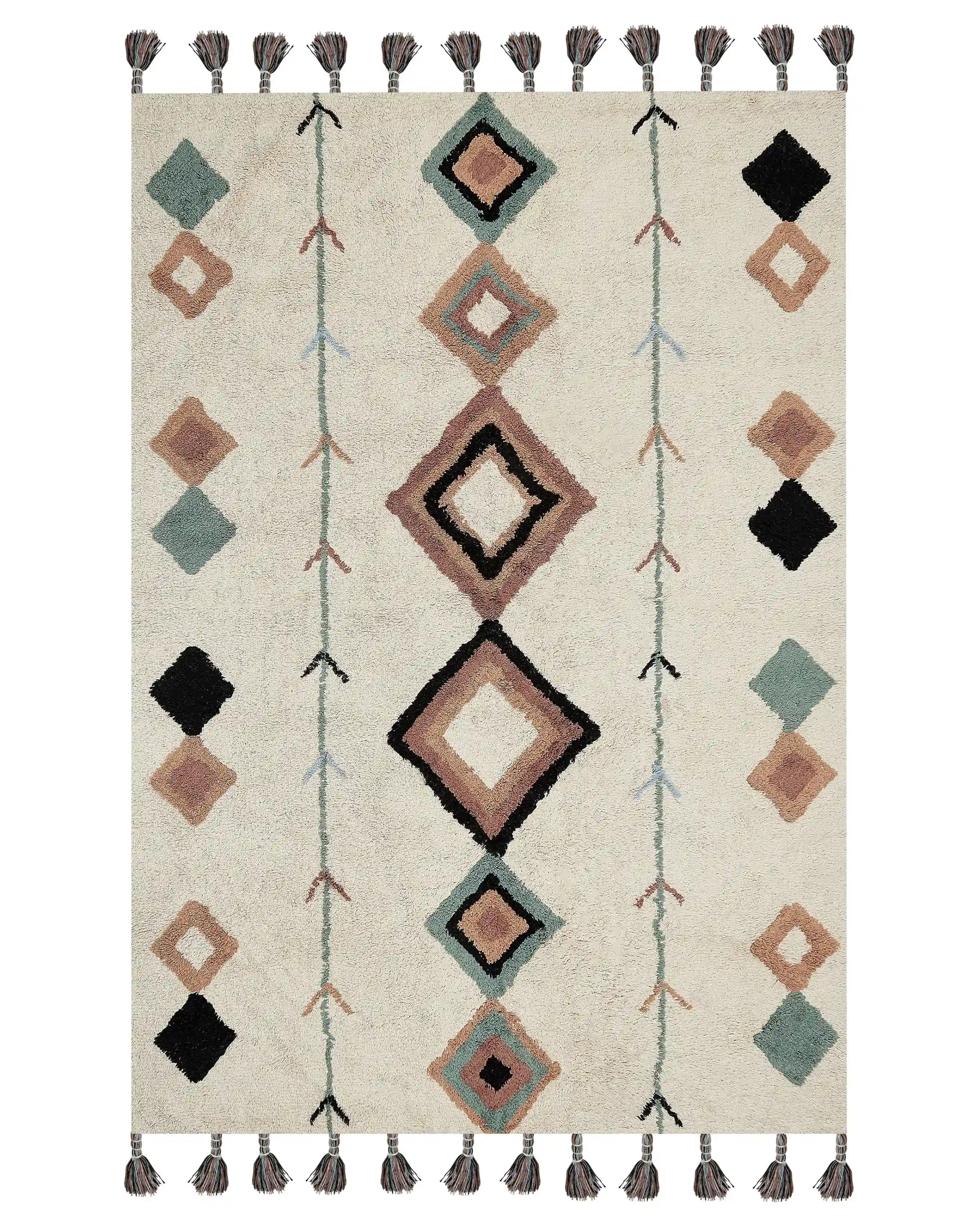 Alfombra ESKISEHIR Beige 140 x 200 cm Algodón