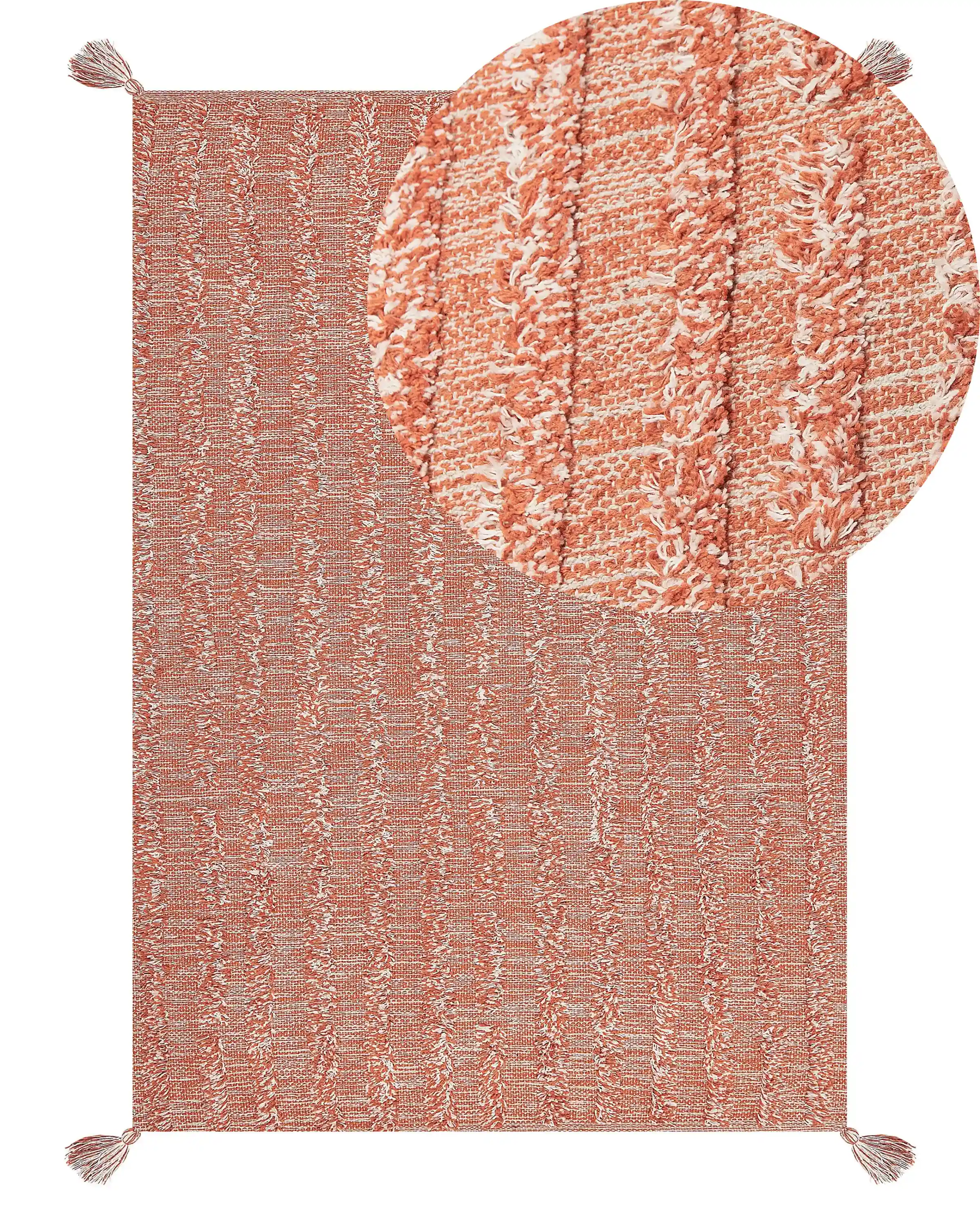 Alfombra MUGLA Naranja 140 x 200 cm Algodón
