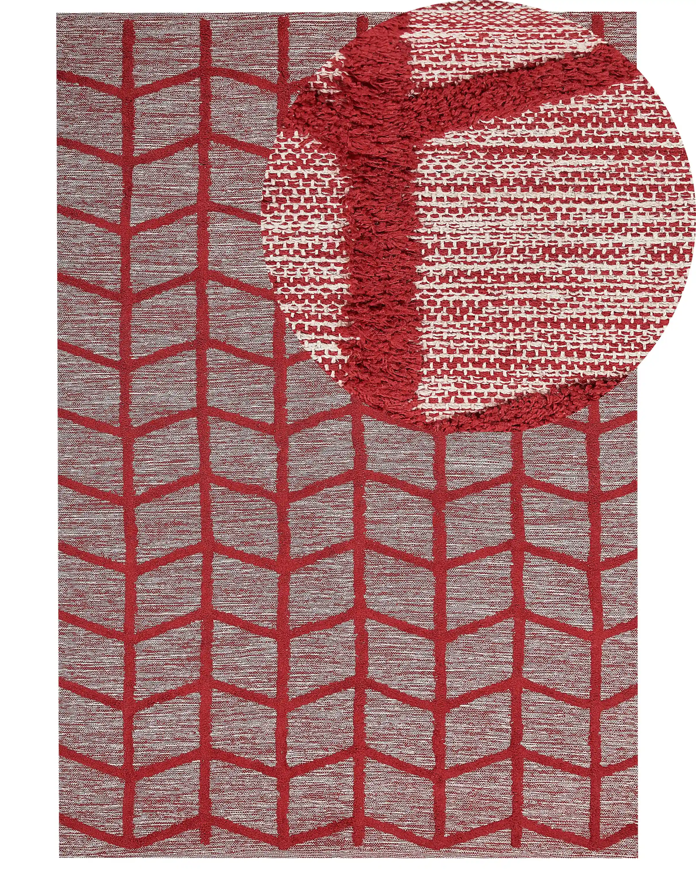 Alfombra SIVAS Rojo 160 x 230 cm Algodón