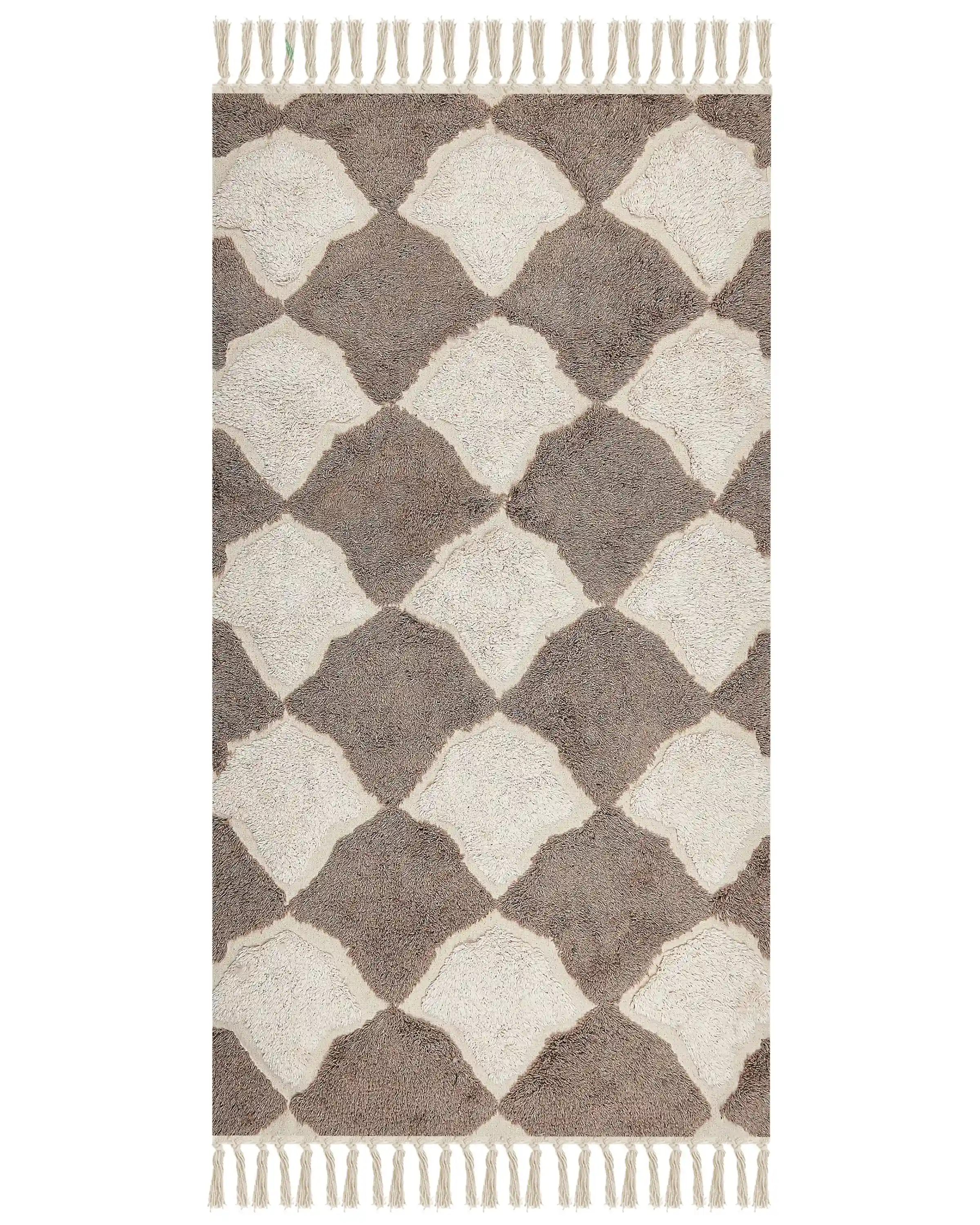 Alfombra SINOP Beige 80 x 150 cm Algodón