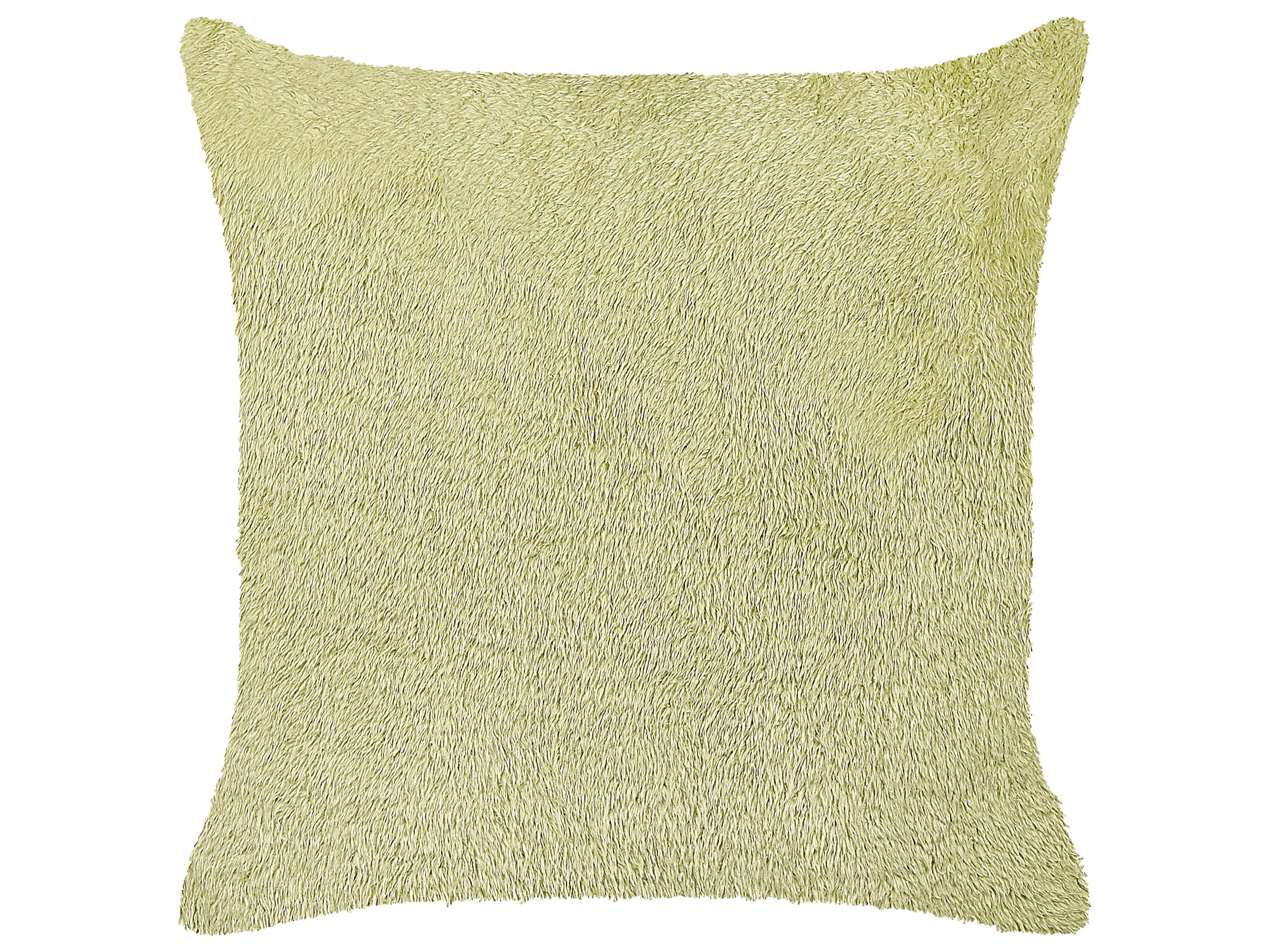 Cojín decorativo PILEA Pelo sintético 45 x 45 cm Verde claro Liso