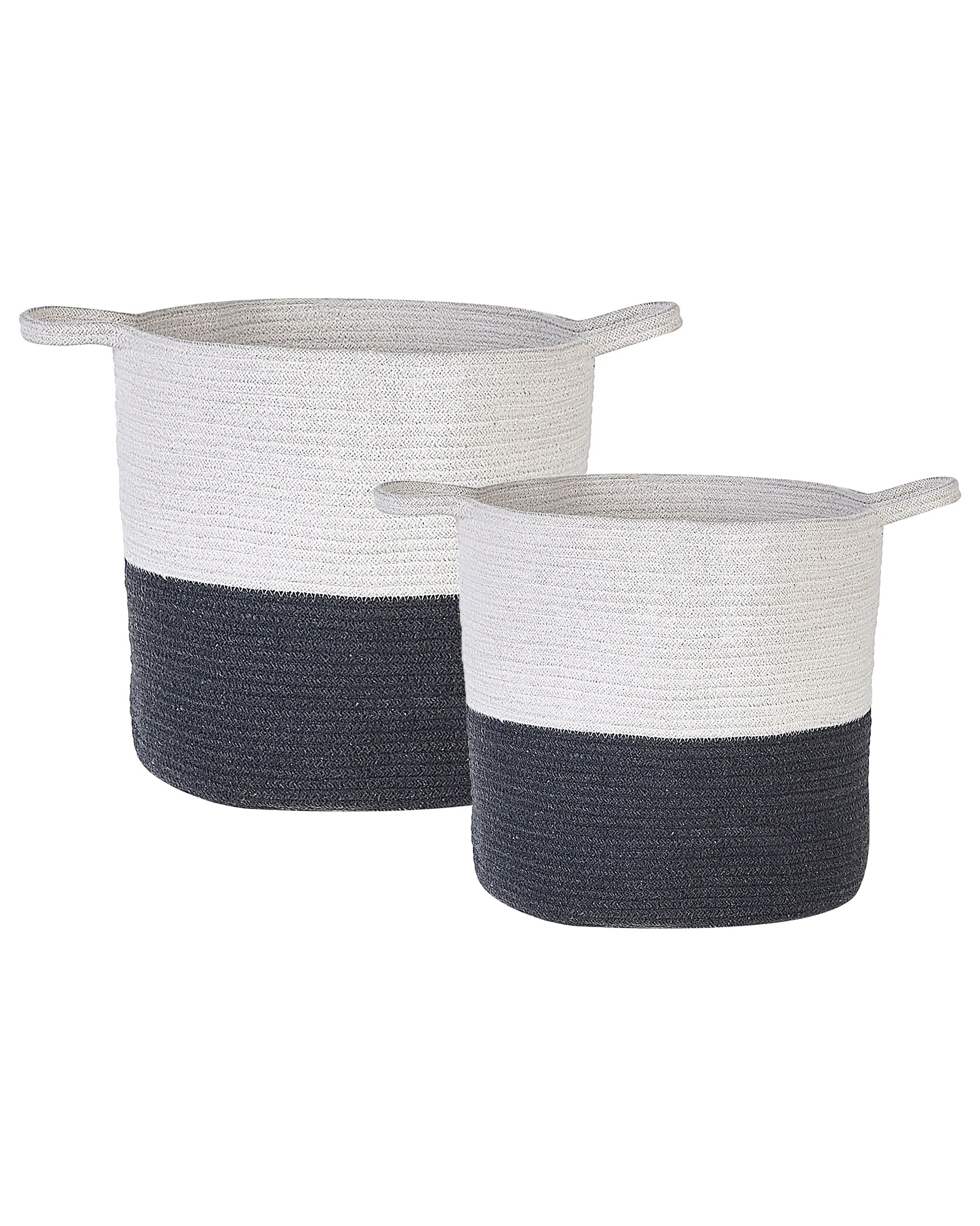 Conjunto de 2 cestas PAZHA Algodón Negro