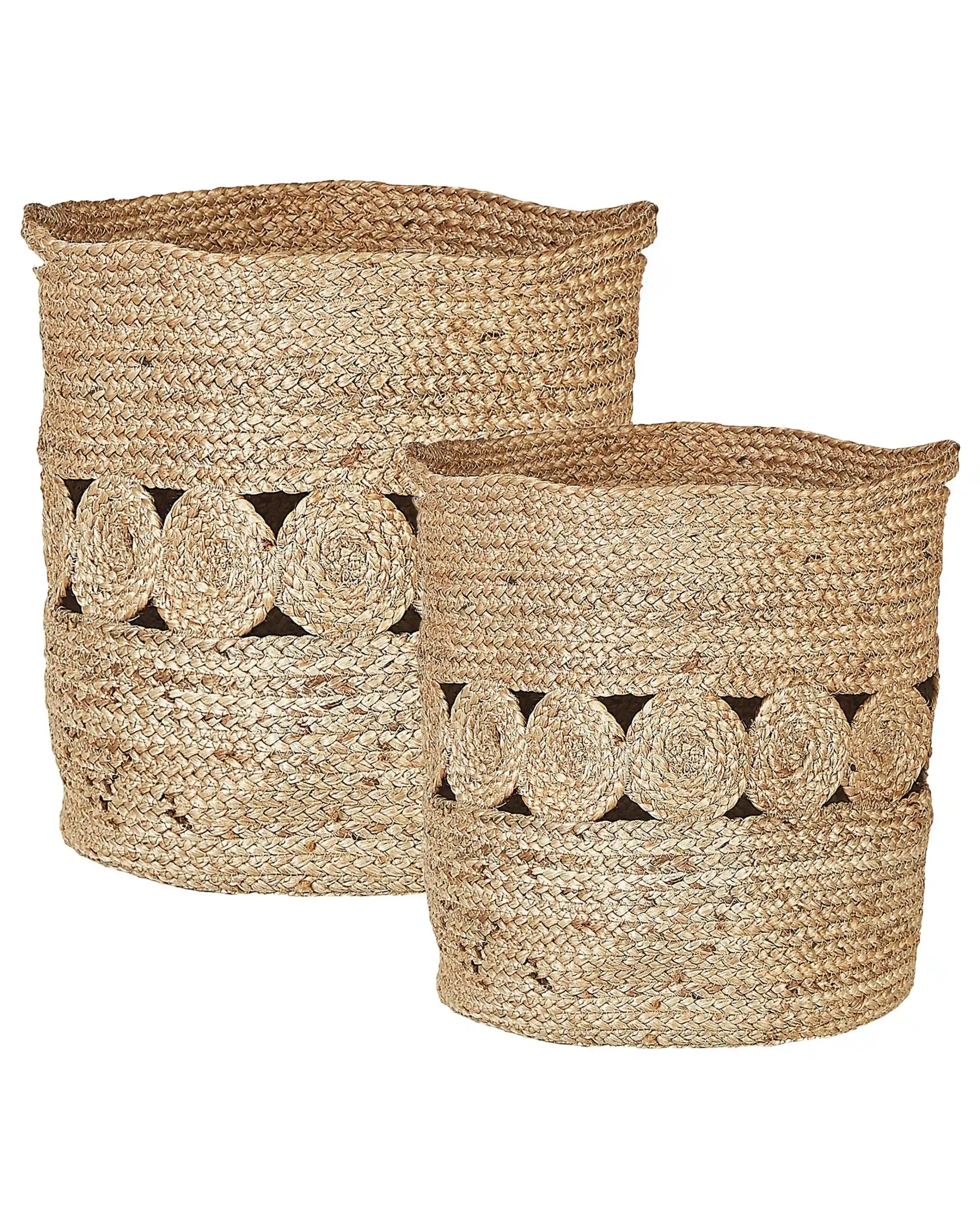 Conjunto de 2 cestas ALANG Yute Natural