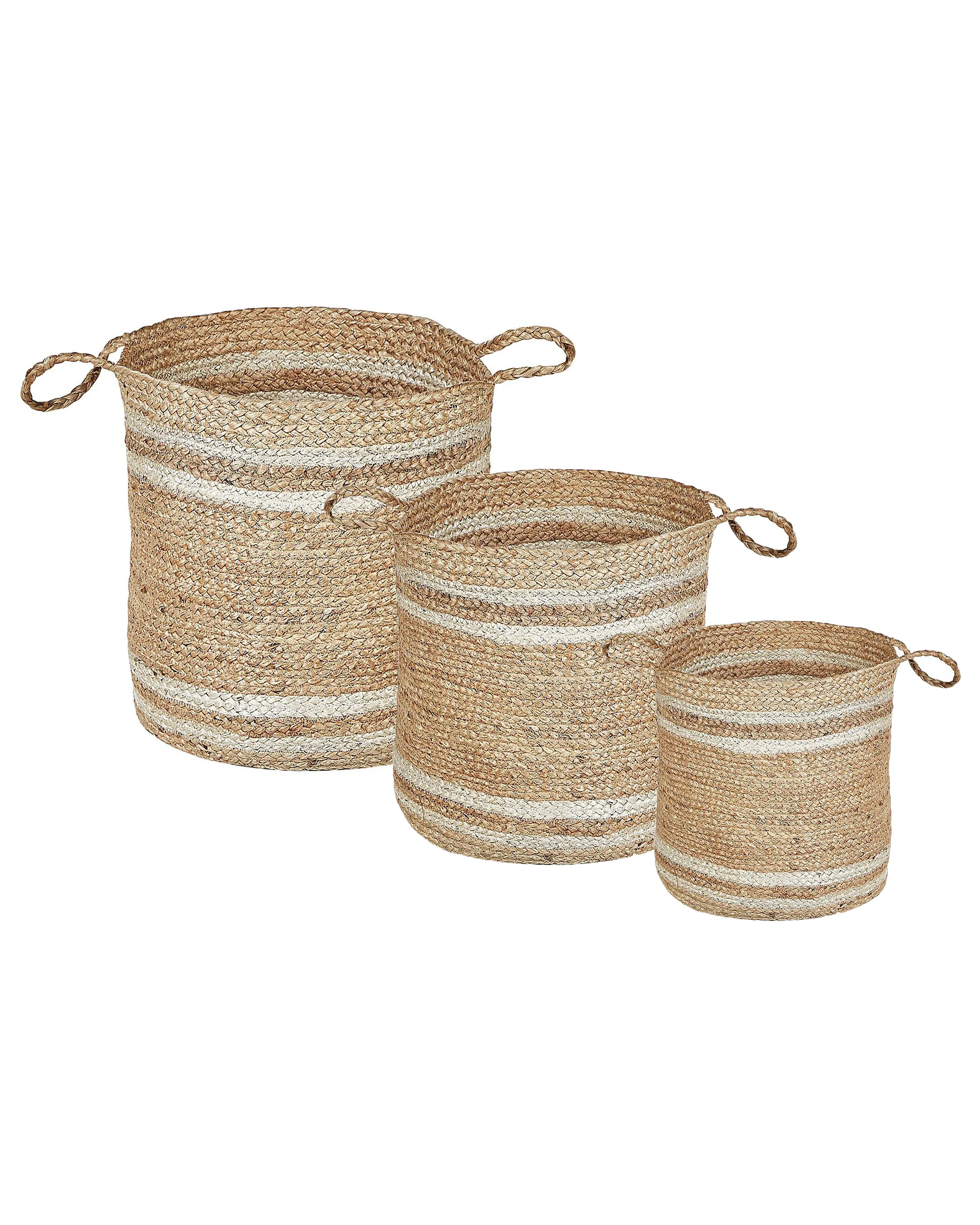 Conjunto de 3 cestas ZHOB Yute Natural
