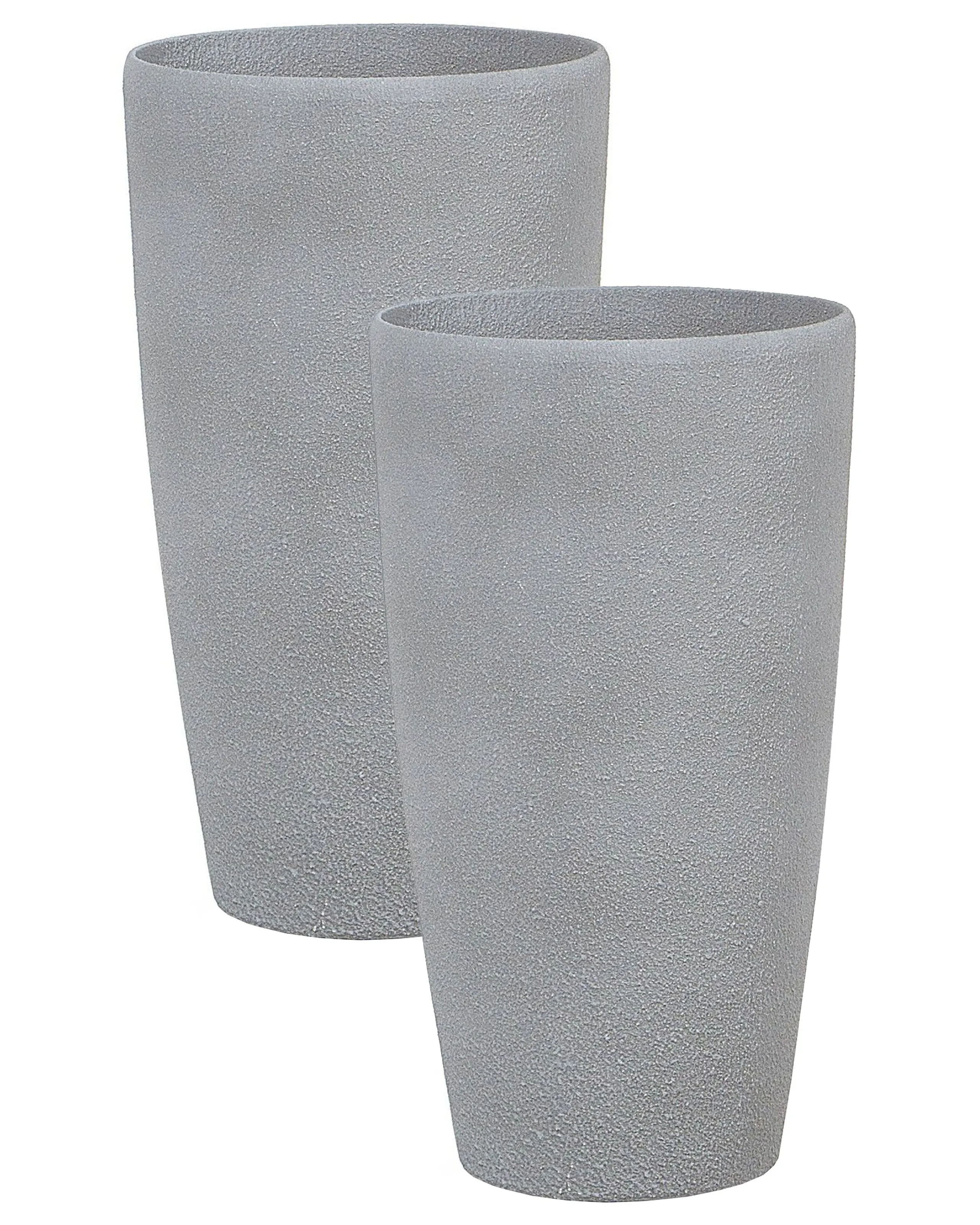 Conjunto de 2 macetas ABDERA 31 cm Gris