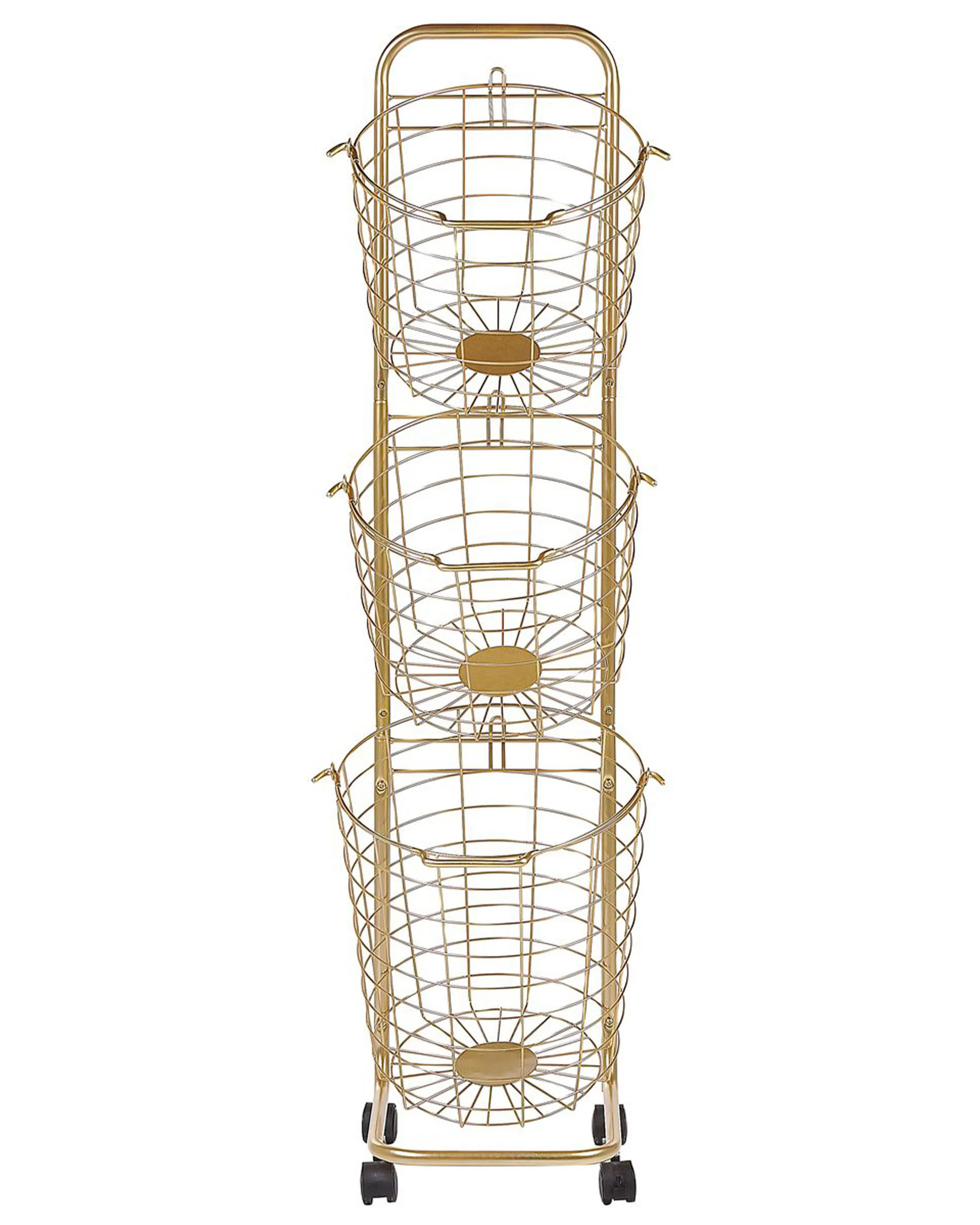 Soporte para cesta AYAPAL con ruedas Metal Dorado