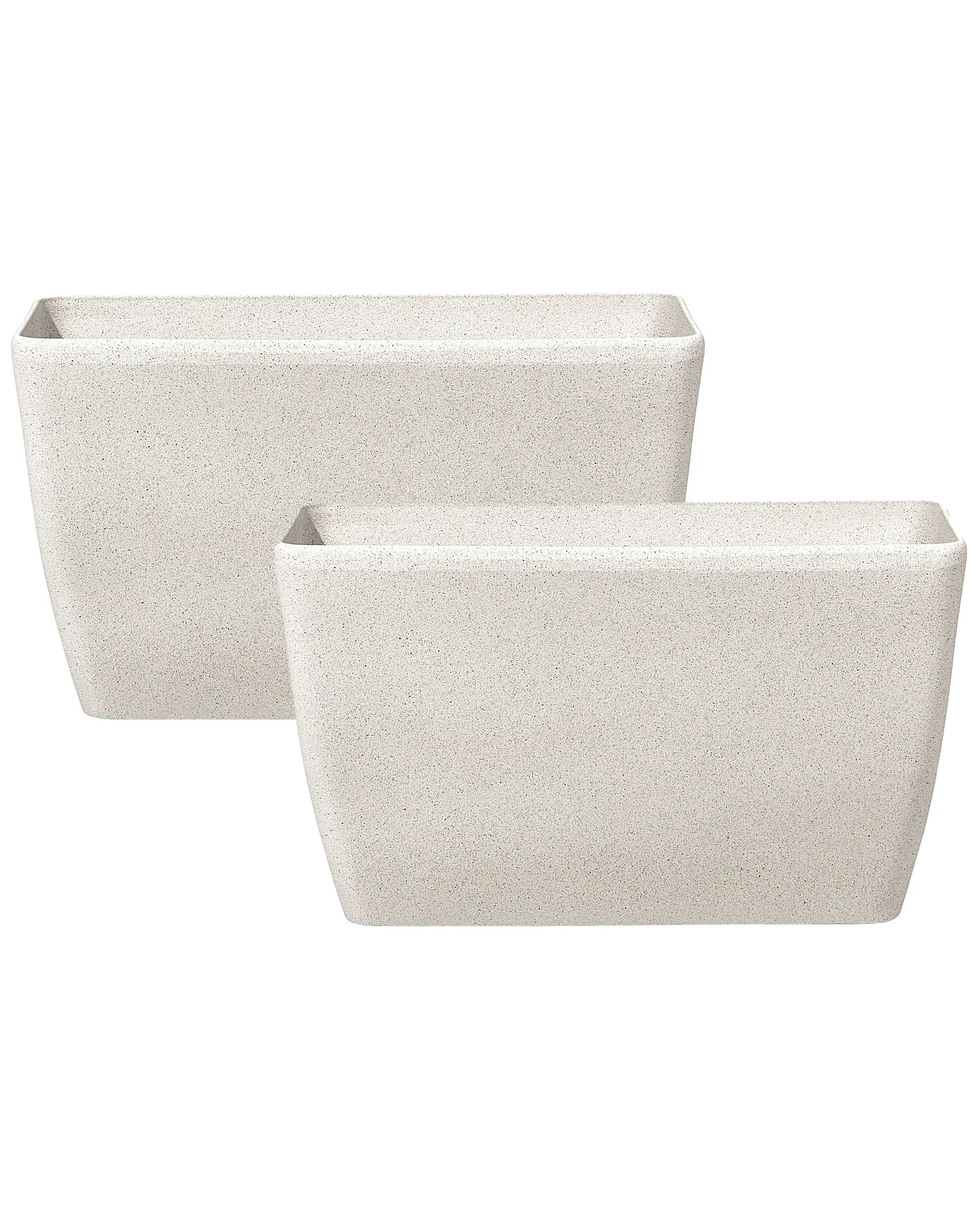 Conjunto de 2 macetas BARIS 74 cm Beige