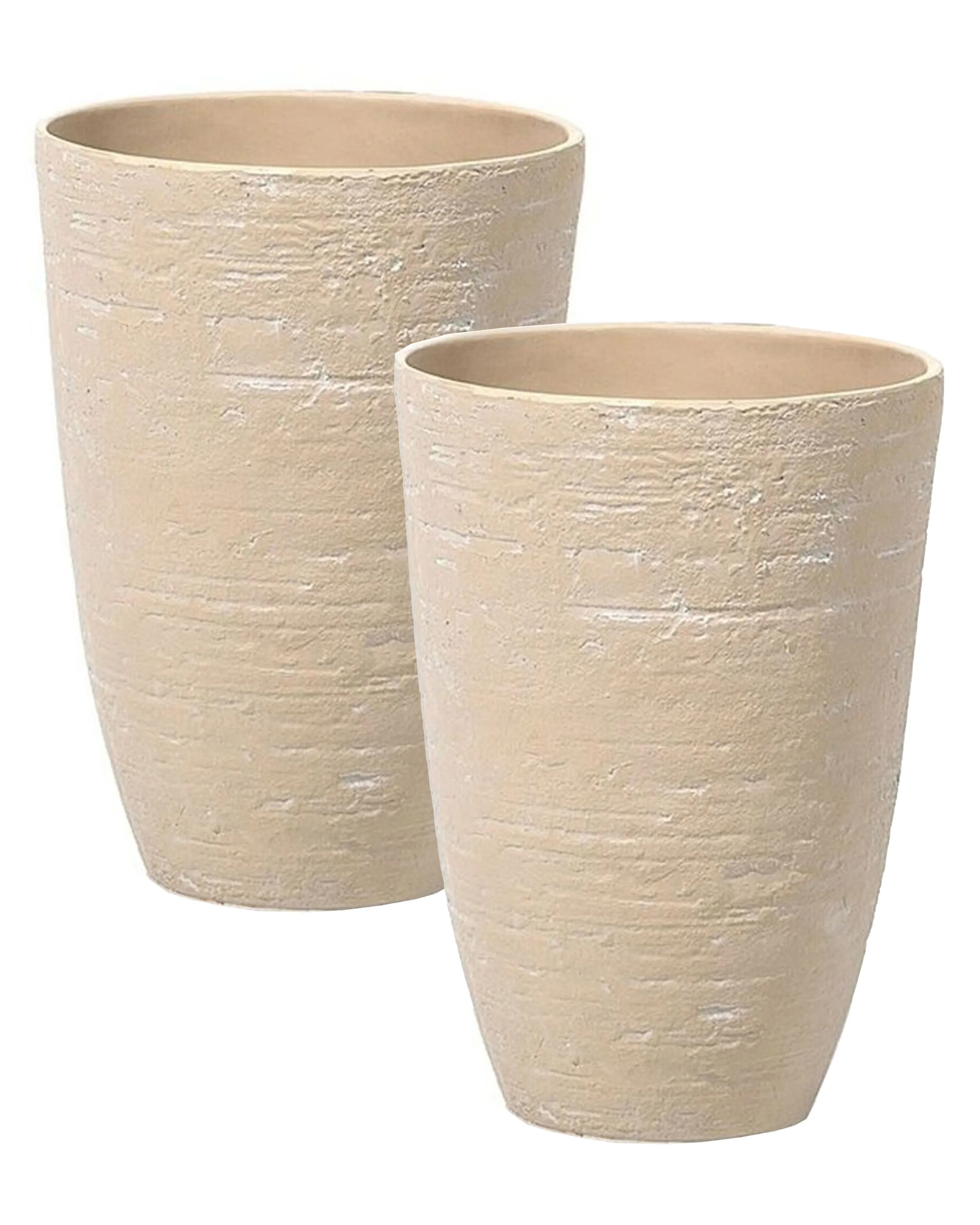 Conjunto de 2 macetas CAMIA 35 cm Beige