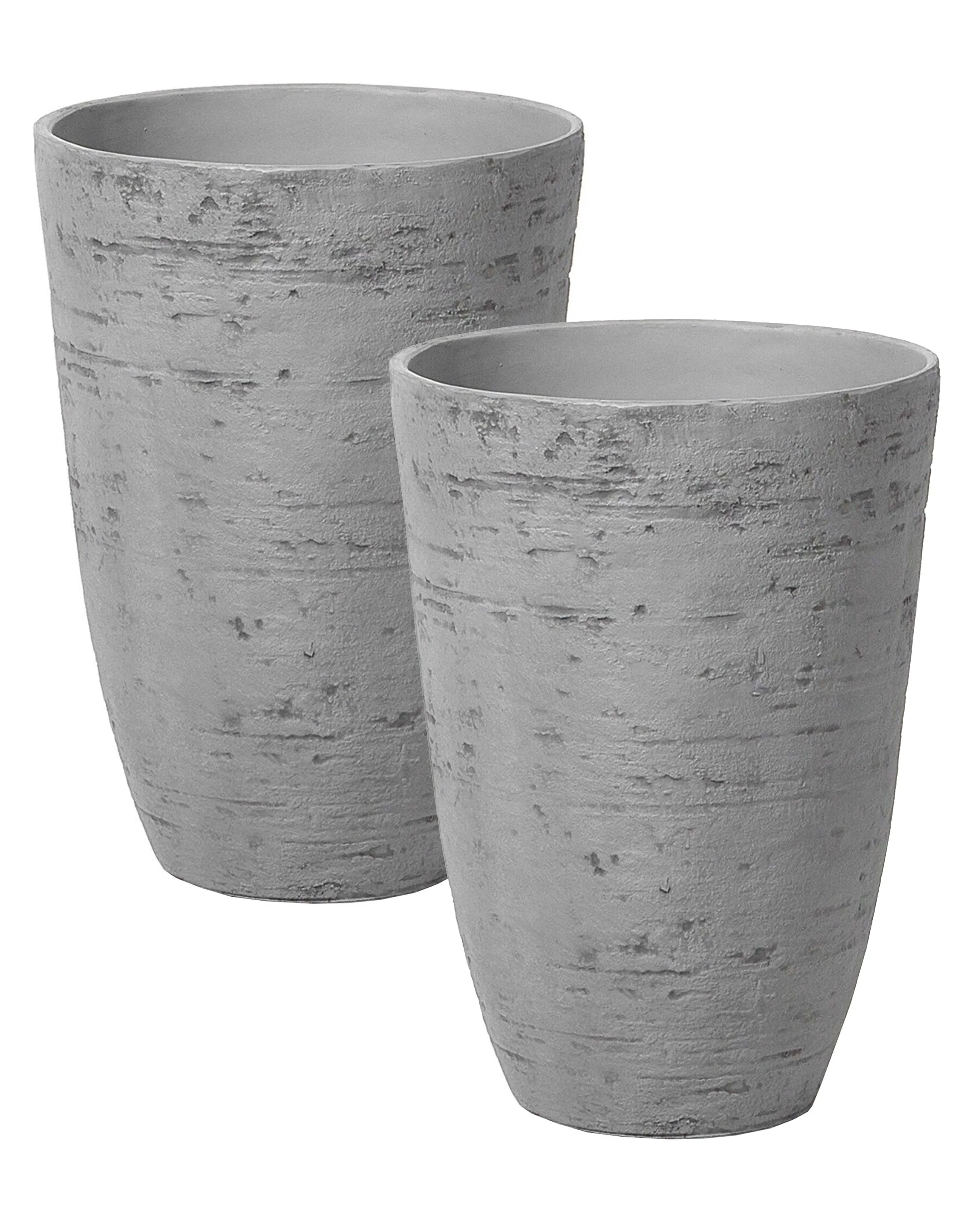 Conjunto de 2 macetas CAMIA 35 cm Gris
