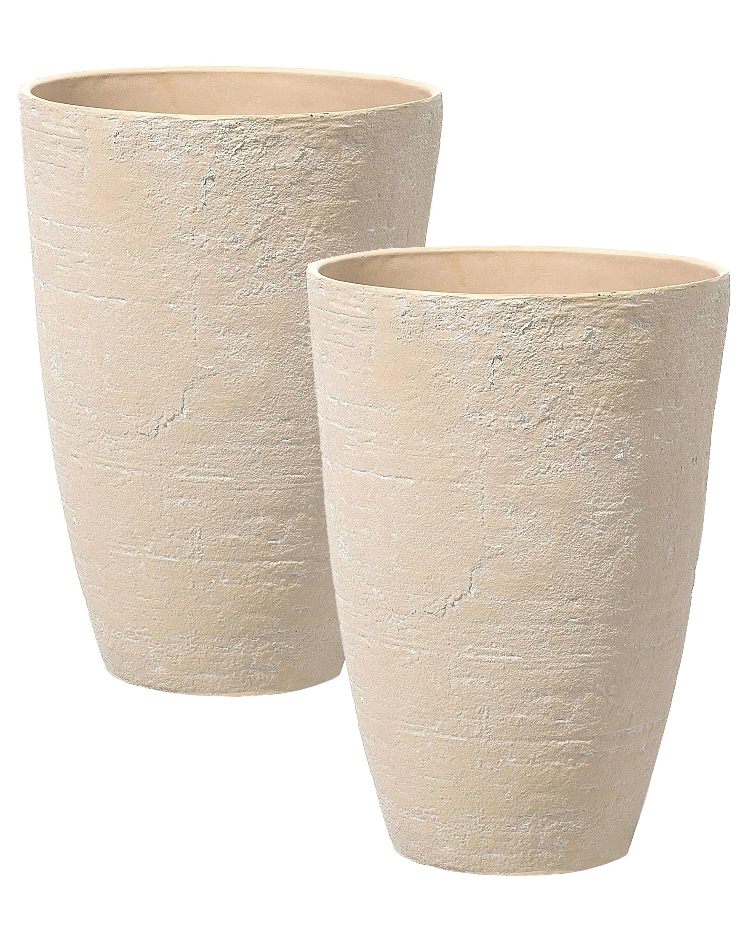 Conjunto de 2 macetas CAMIA 43 cm Beige