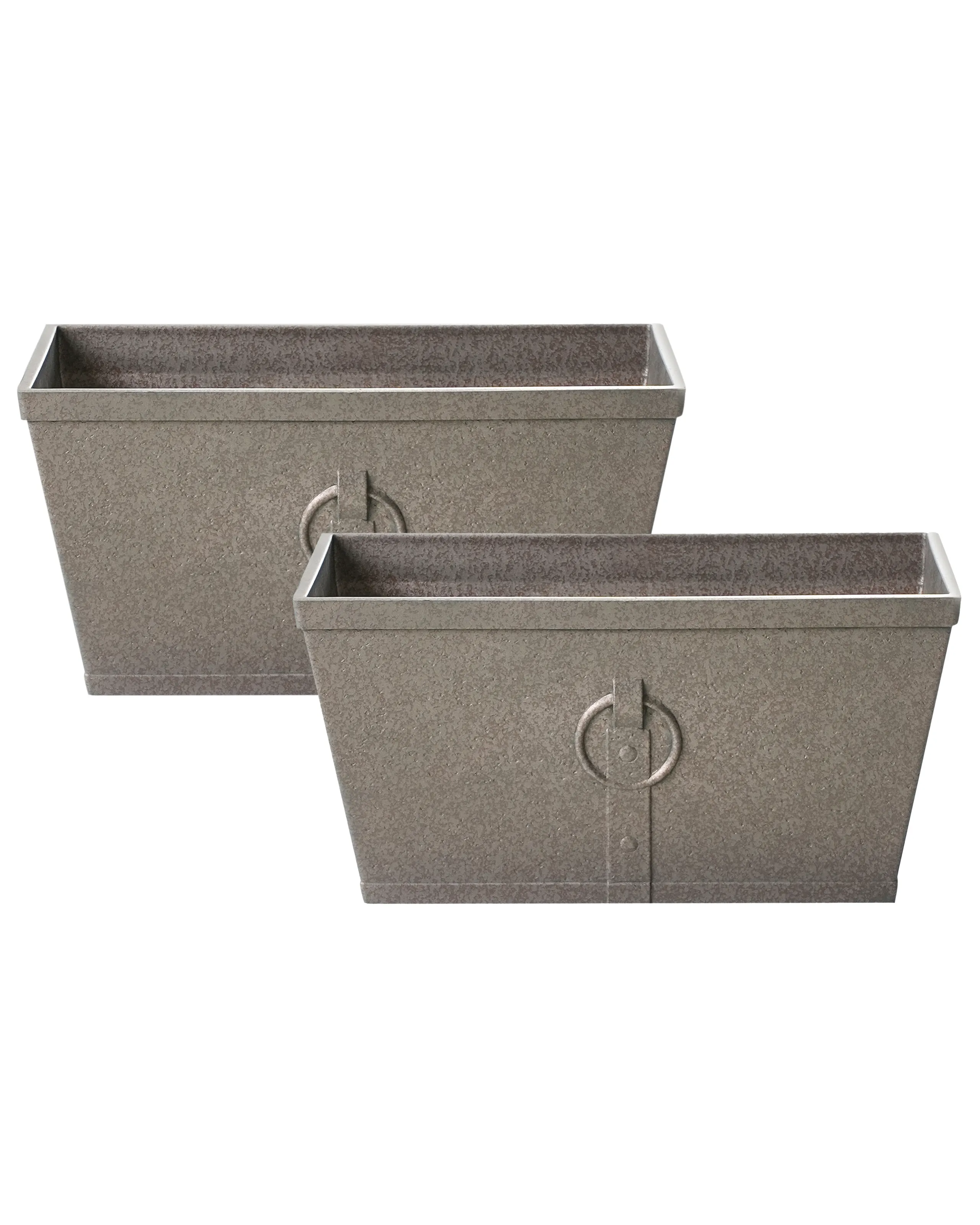Conjunto de 2 macetas PORIA 60 cm Gris