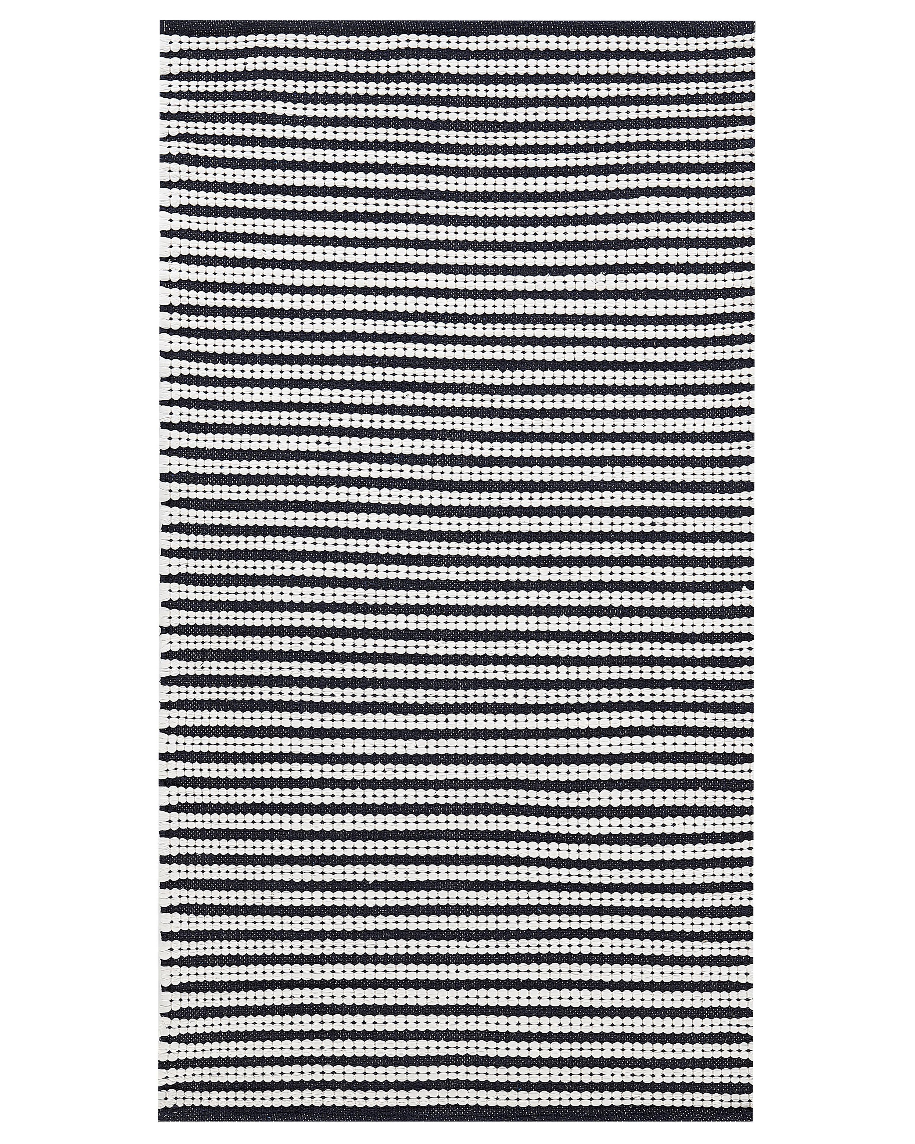 Alfombra SOFULU Azul marino 80 x 150 cm Algodón