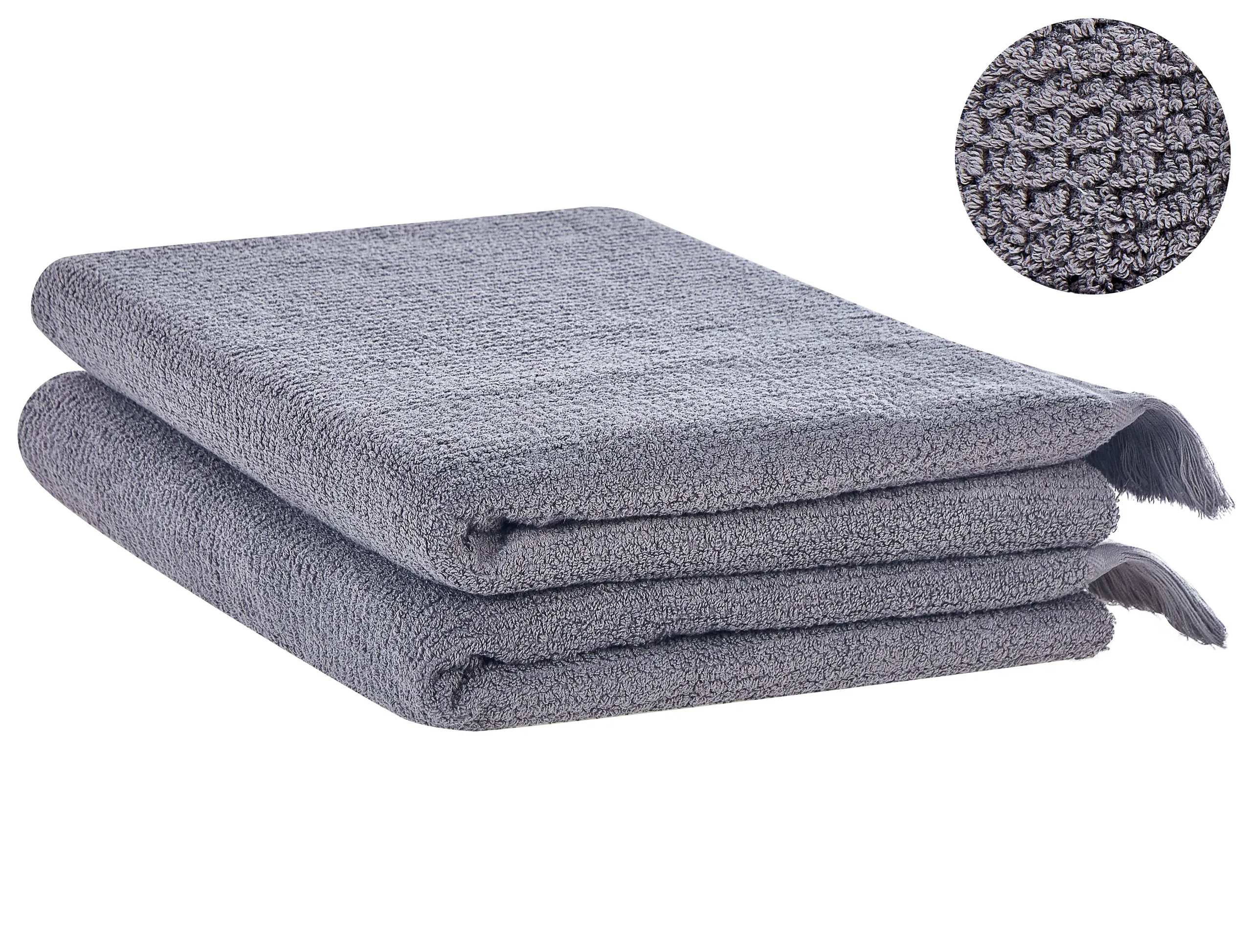 Conjunto de 2 toallas ATIU Felpa de algodón Gris