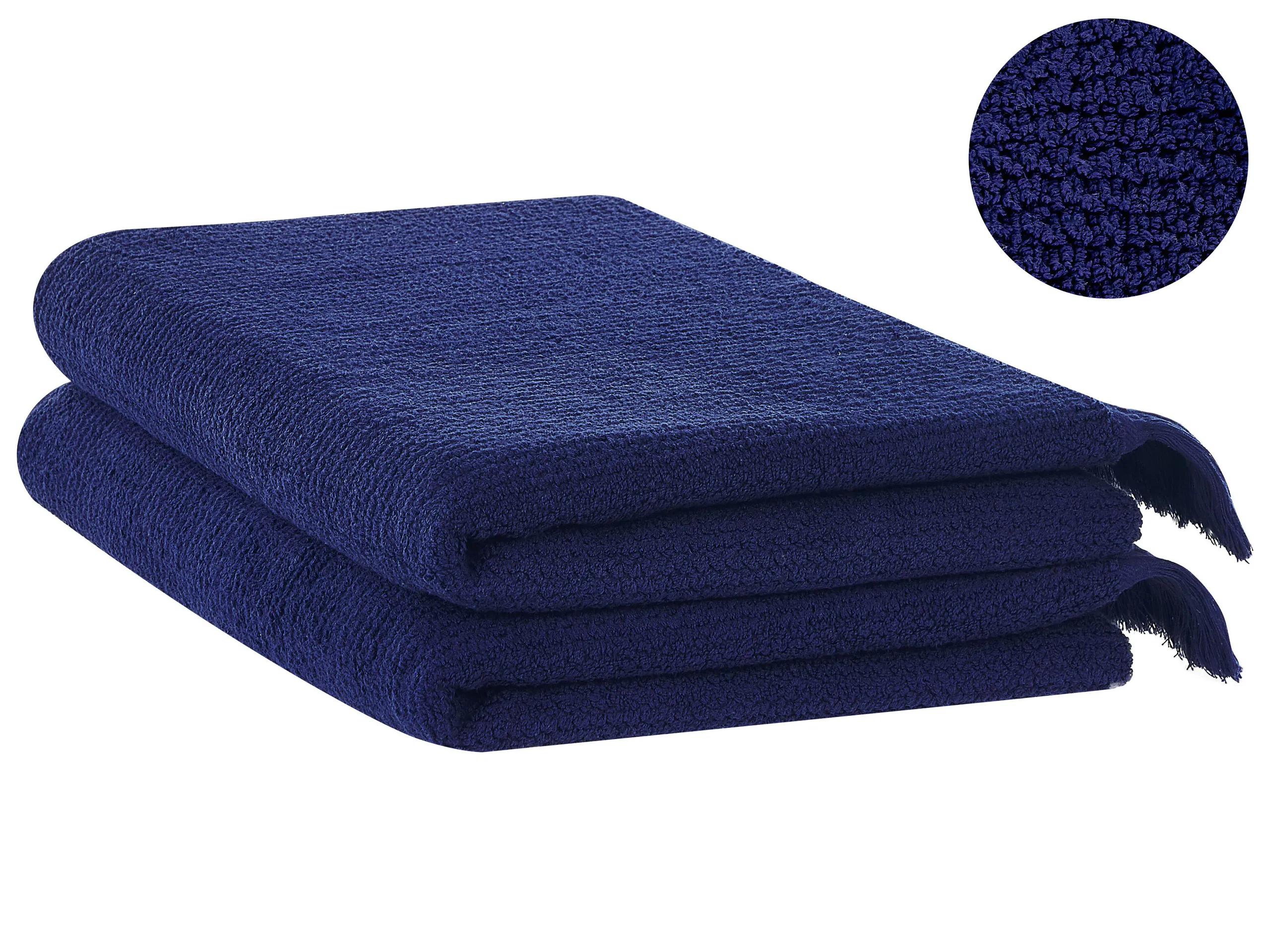 Conjunto de 2 toallas ATIU Felpa de algodón Azul marino