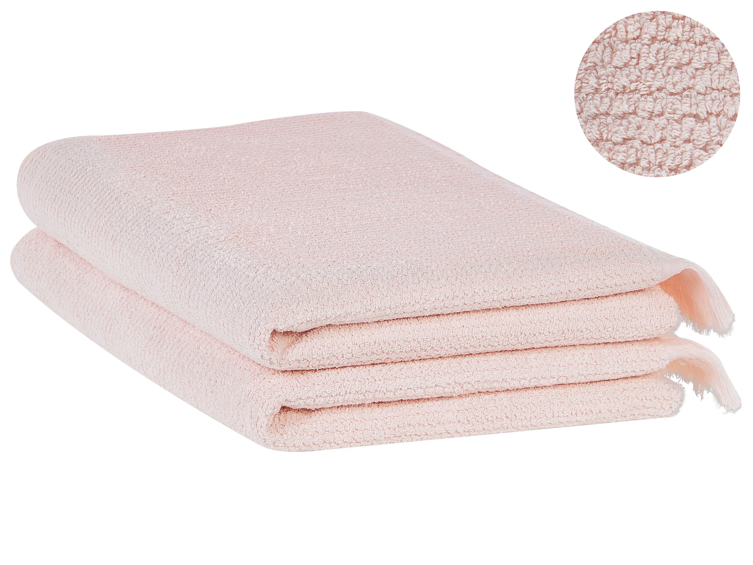 Conjunto de 2 toallas ATIU Felpa de algodón Rosa pastel