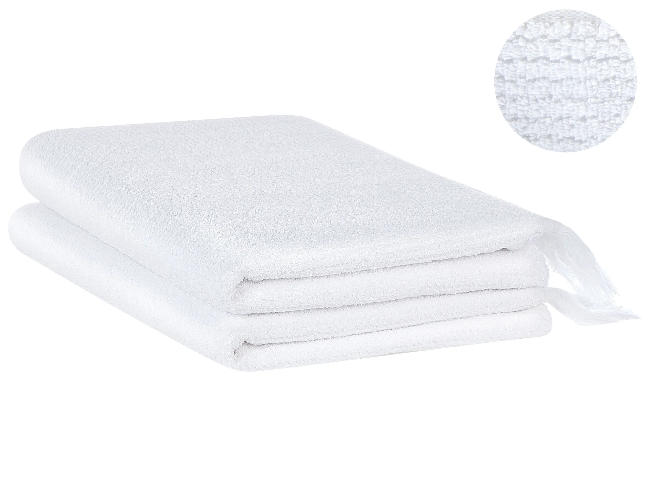 Conjunto de 2 toallas ATIU Felpa de algodón Blanco