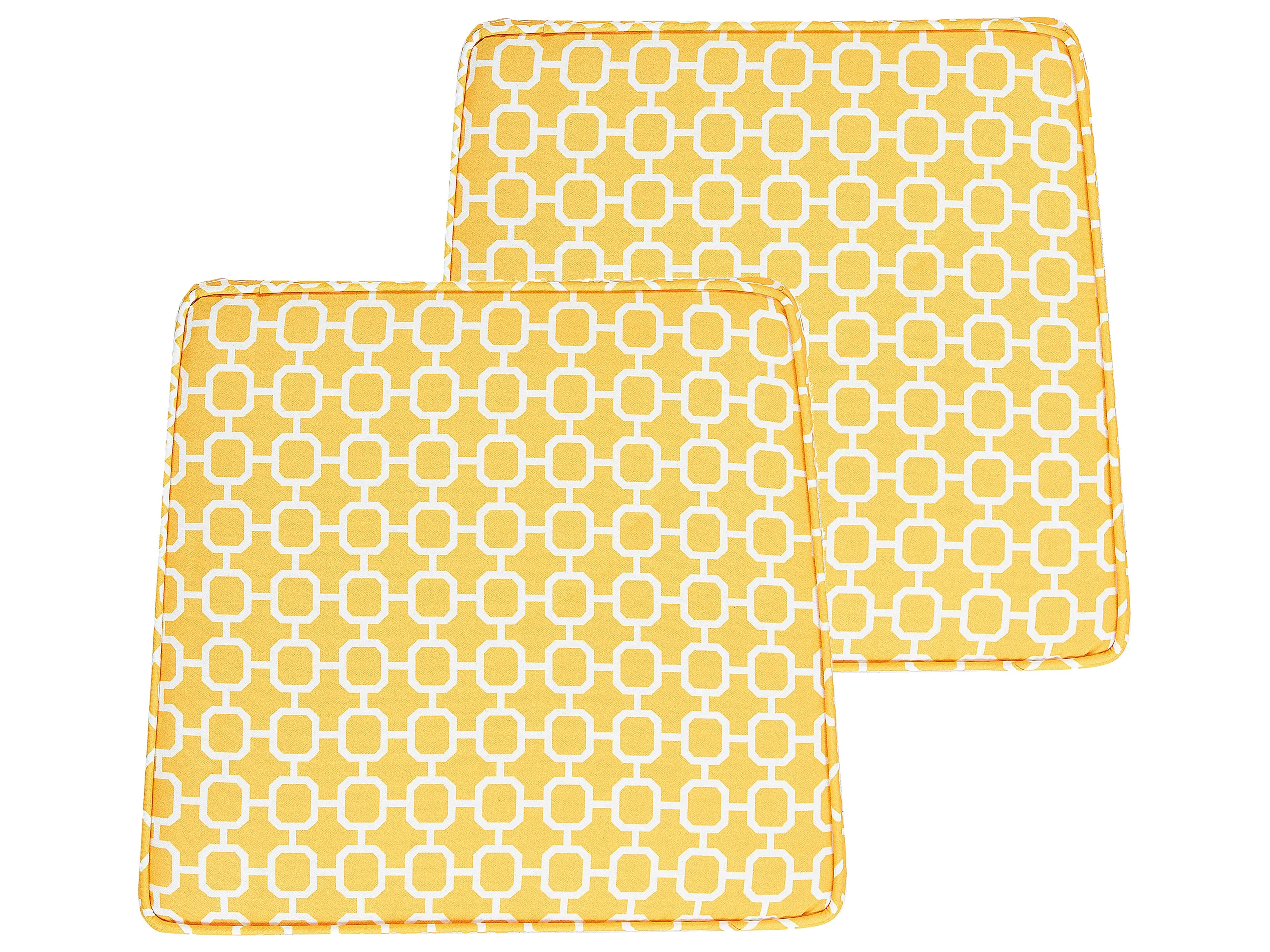 Conjunto de 2 cojines para silla de jardín TERNI 37 x 34 cm Amarillo