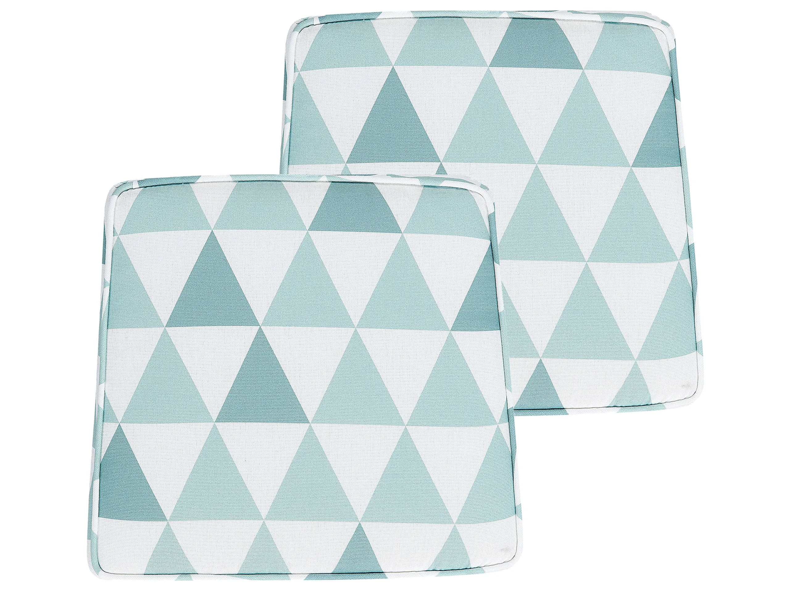 Conjunto de 2 cojines para silla de jardín TERNI 37 x 34 cm Azul claro