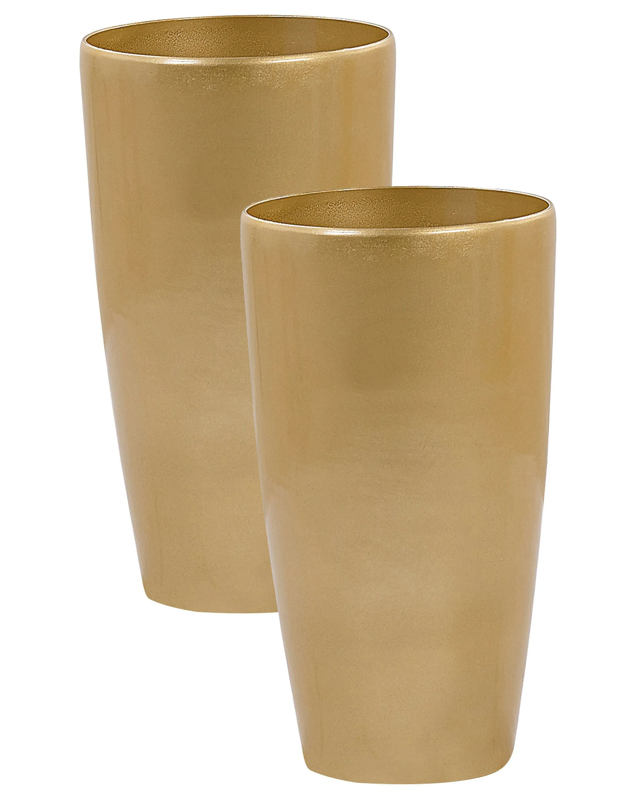 Conjunto de 2 macetas TSERIA 32 cm Dorado