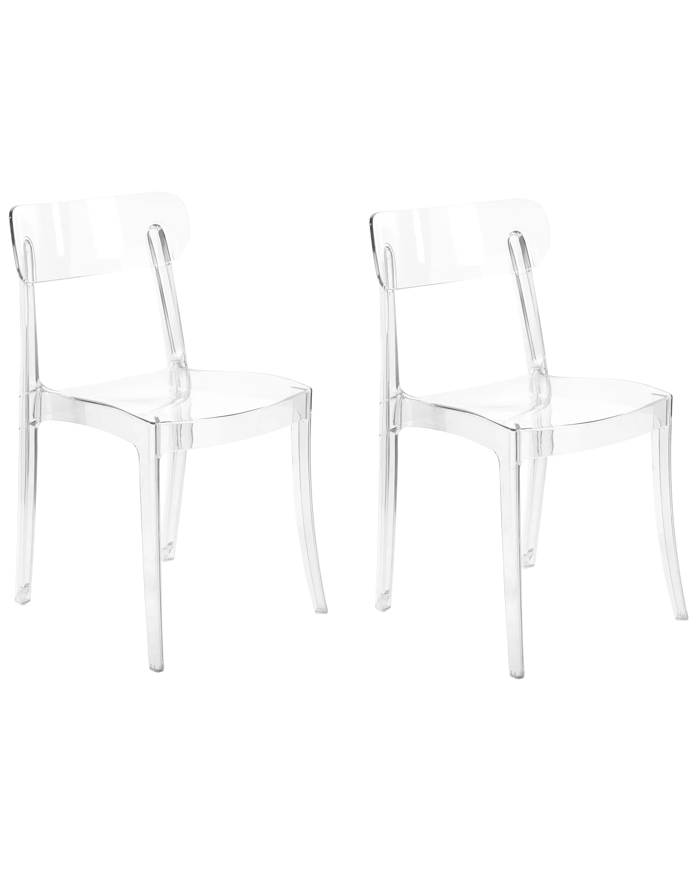 Conjunto de 2 sillas de comedor COVINGTON Transparente