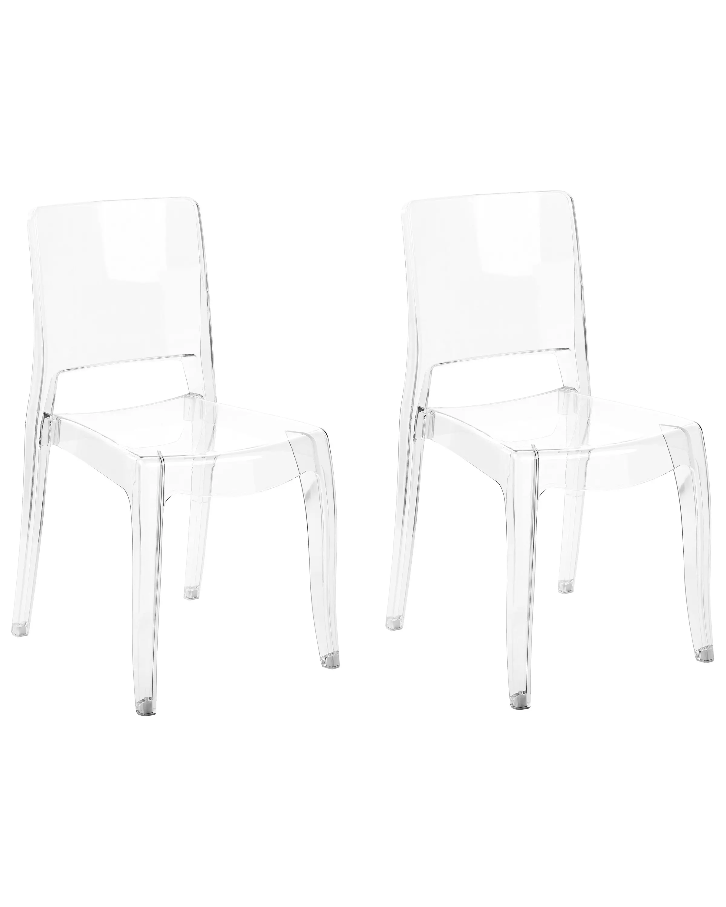 Conjunto de 2 sillas de comedor WESTBRIDGE Transparente