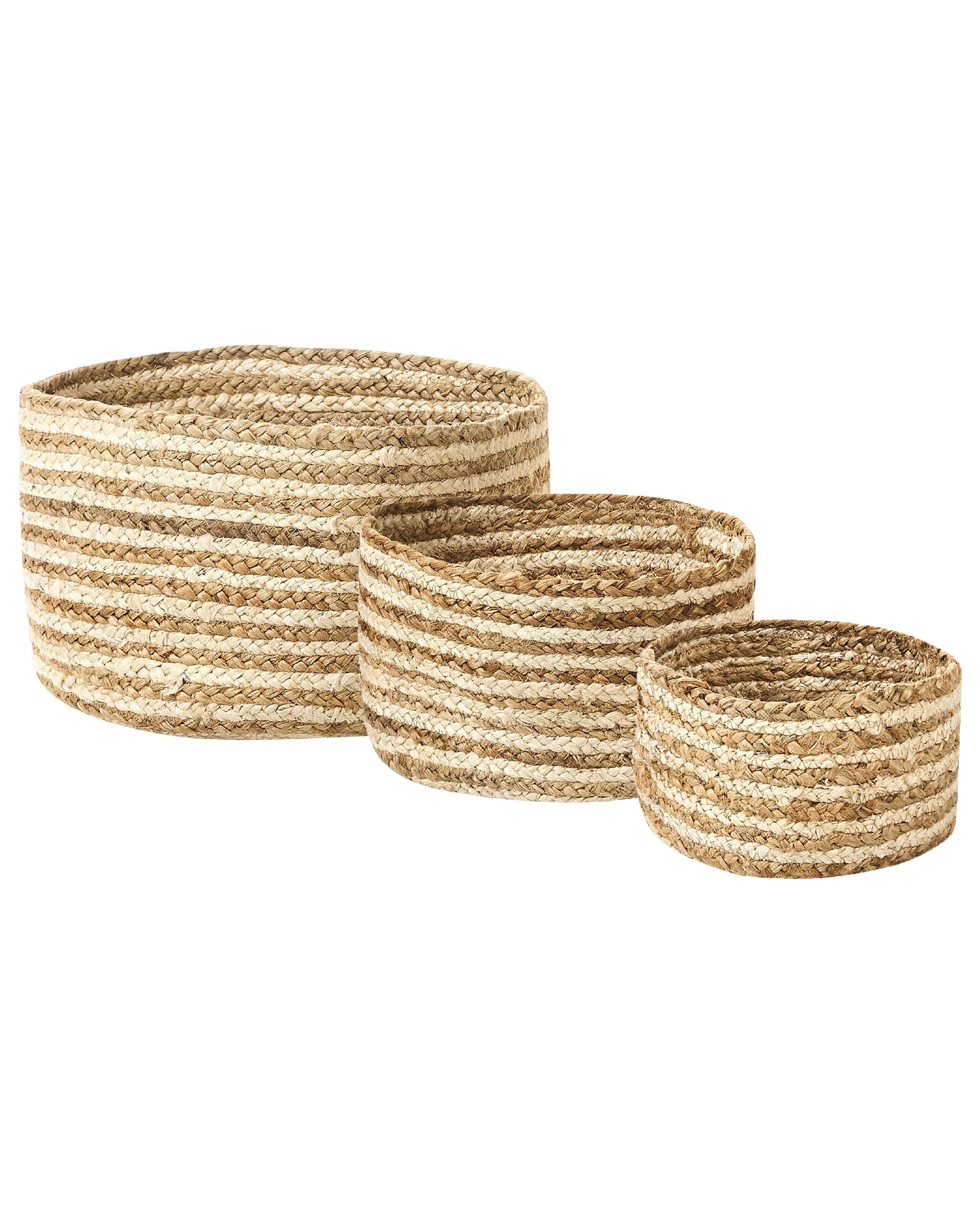 Conjunto de 3 cestas KAHU Yute Natural