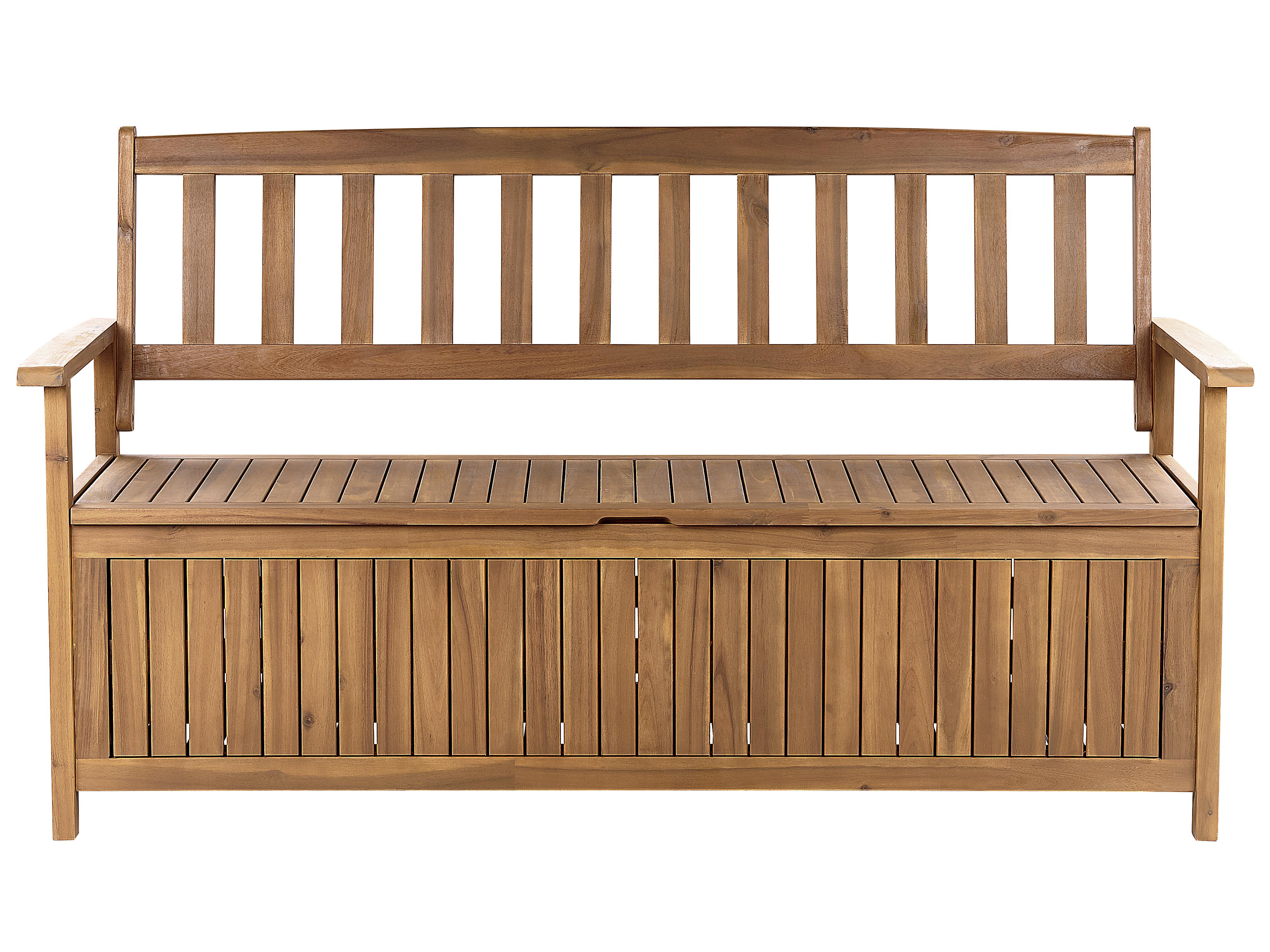 Garden Bench SOVANA 160 cm with Storage Acacia Wood Brown