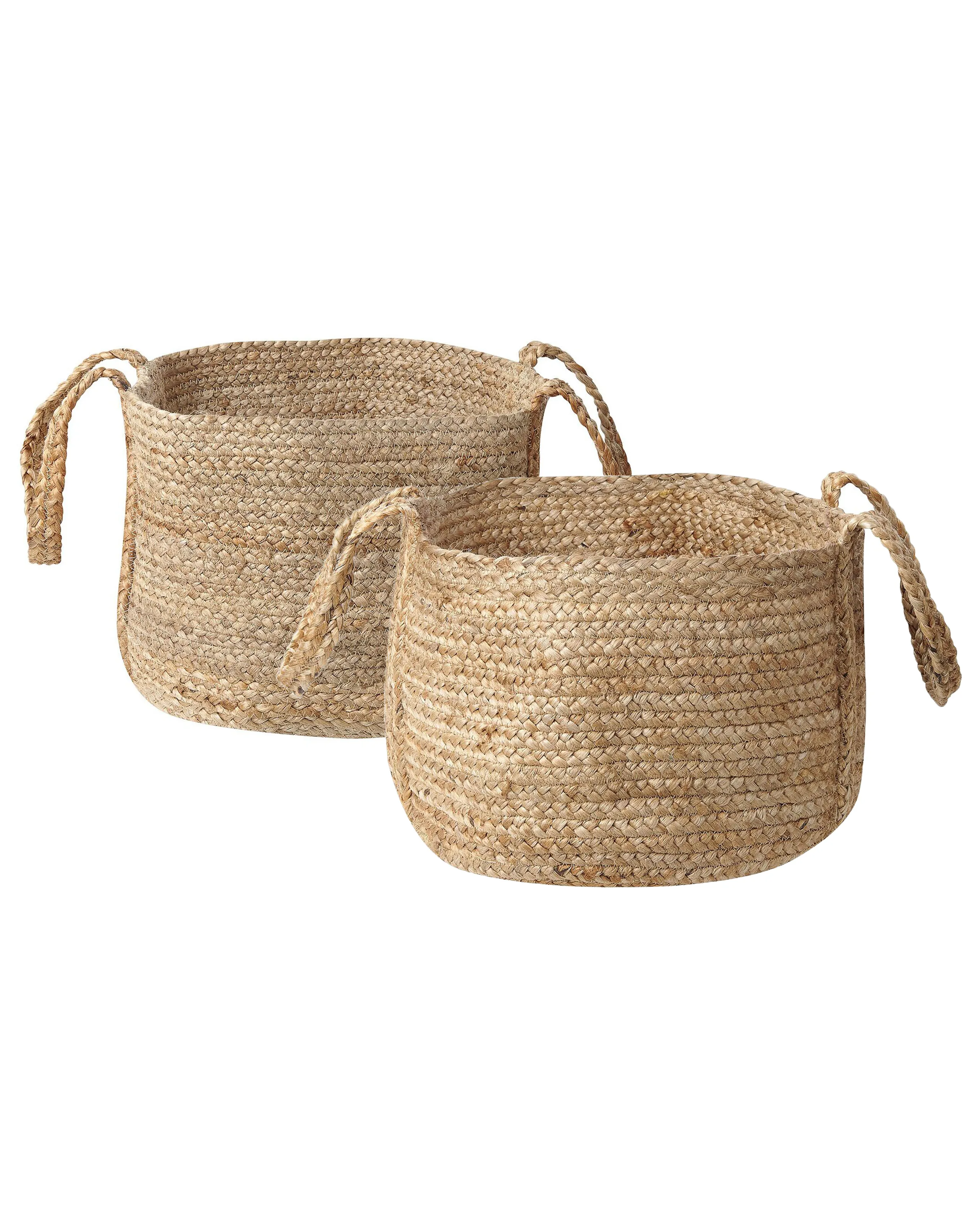 Conjunto de 2 cestas KORNAK Yute Natural
