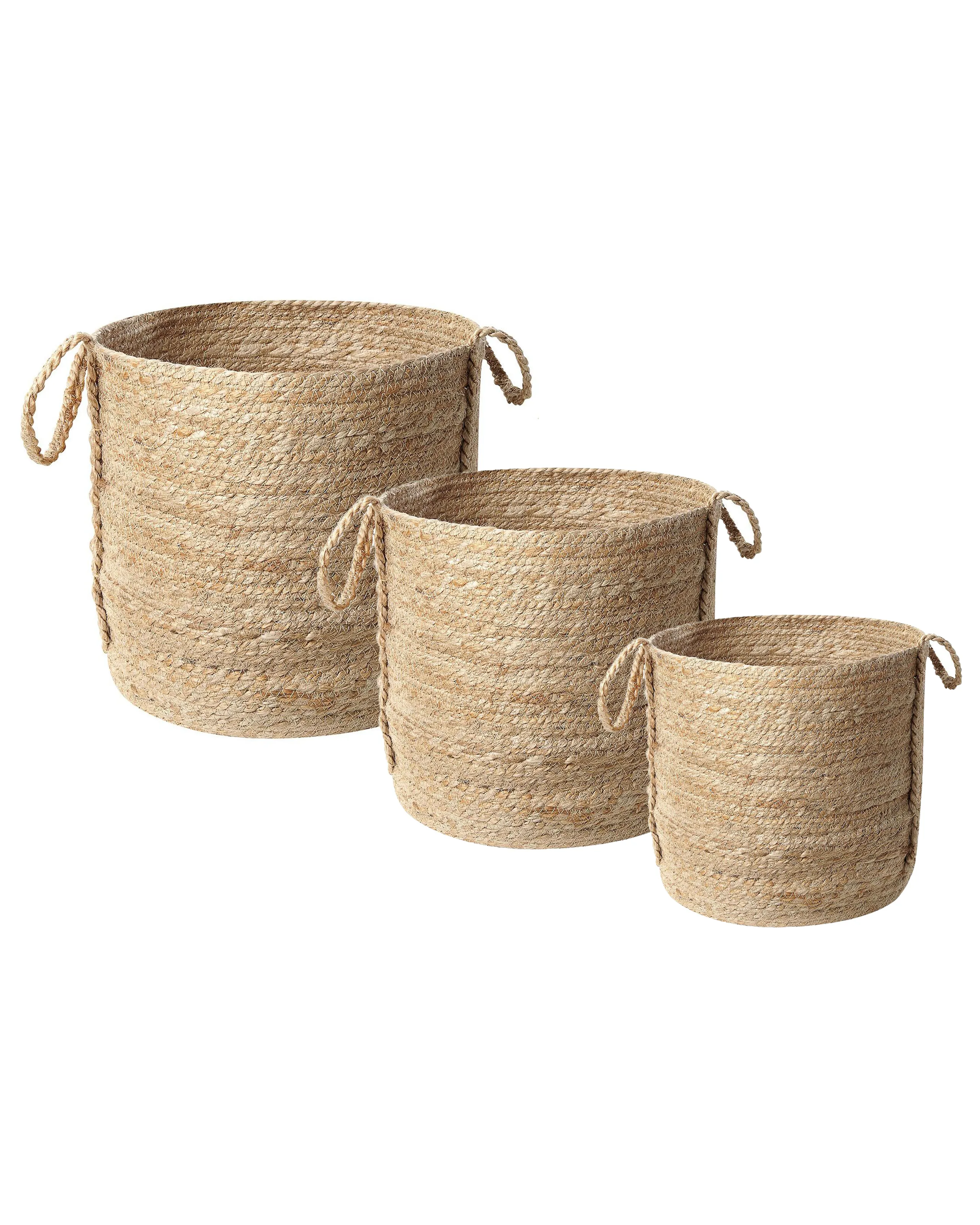 Conjunto de 3 cestas WADH Yute Natural