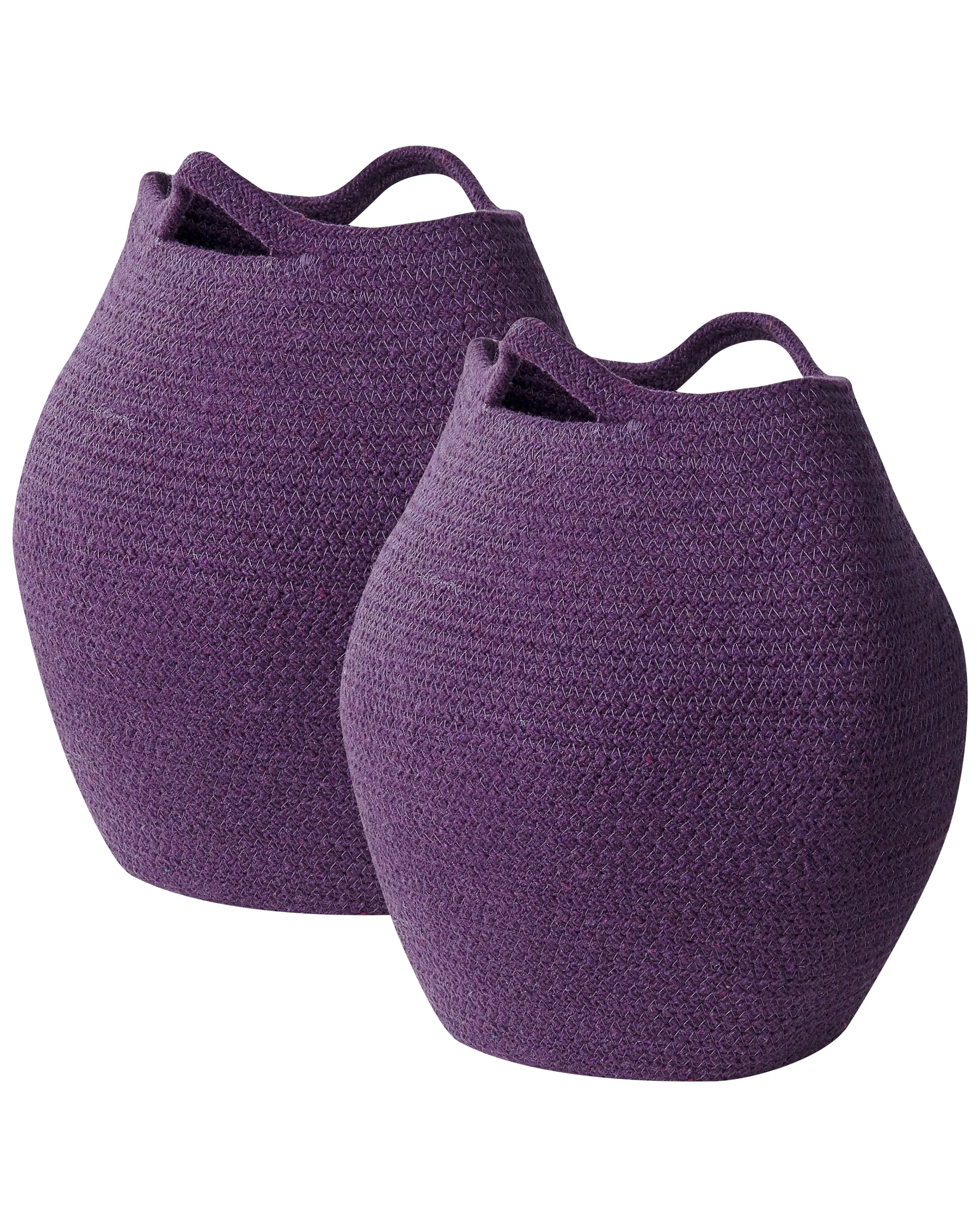 Conjunto de 2 cestas PANJGUR Algodón Púrpura