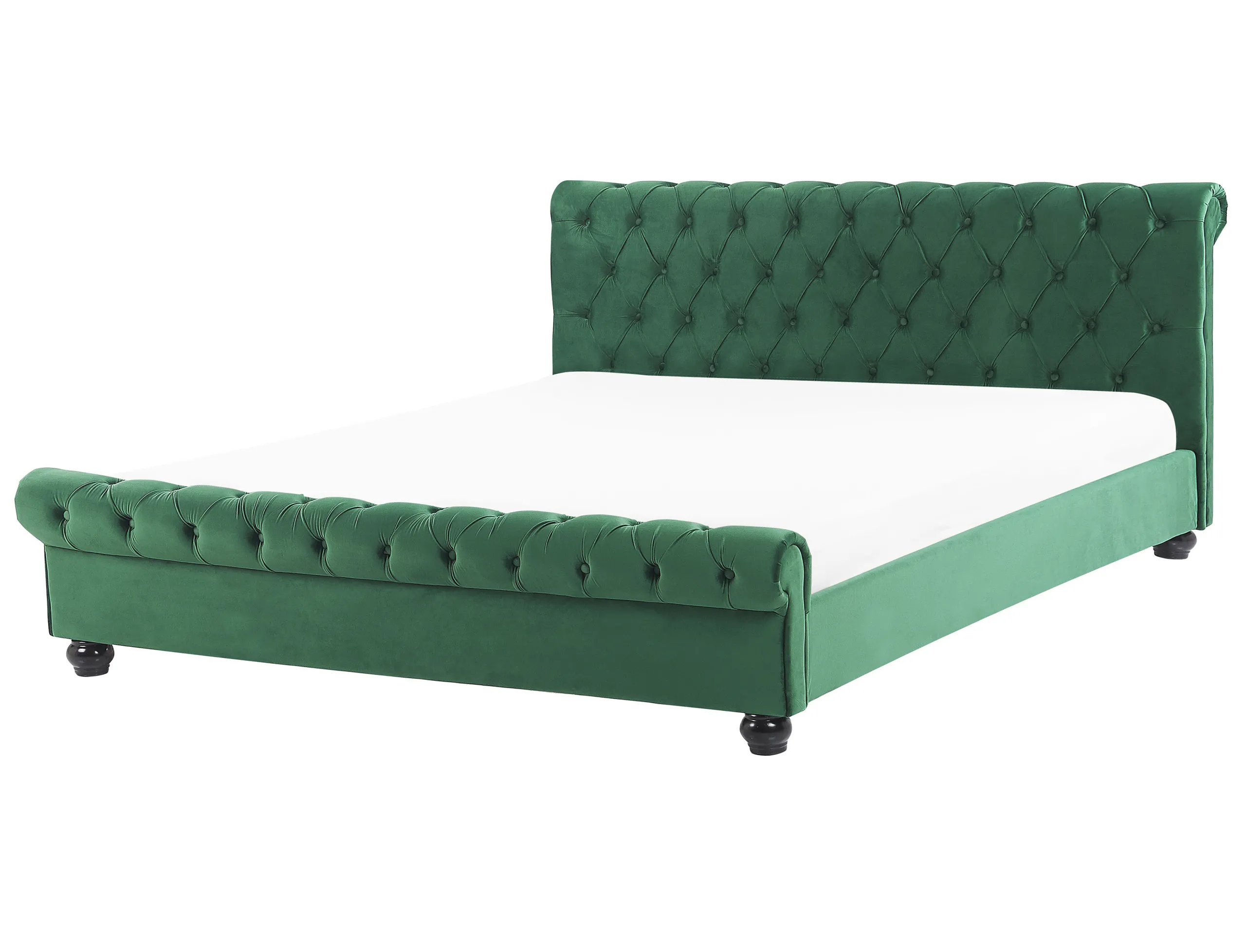 Cama de agua Terciopelo AVALLON 160 x 200 cm Verde esmeralda