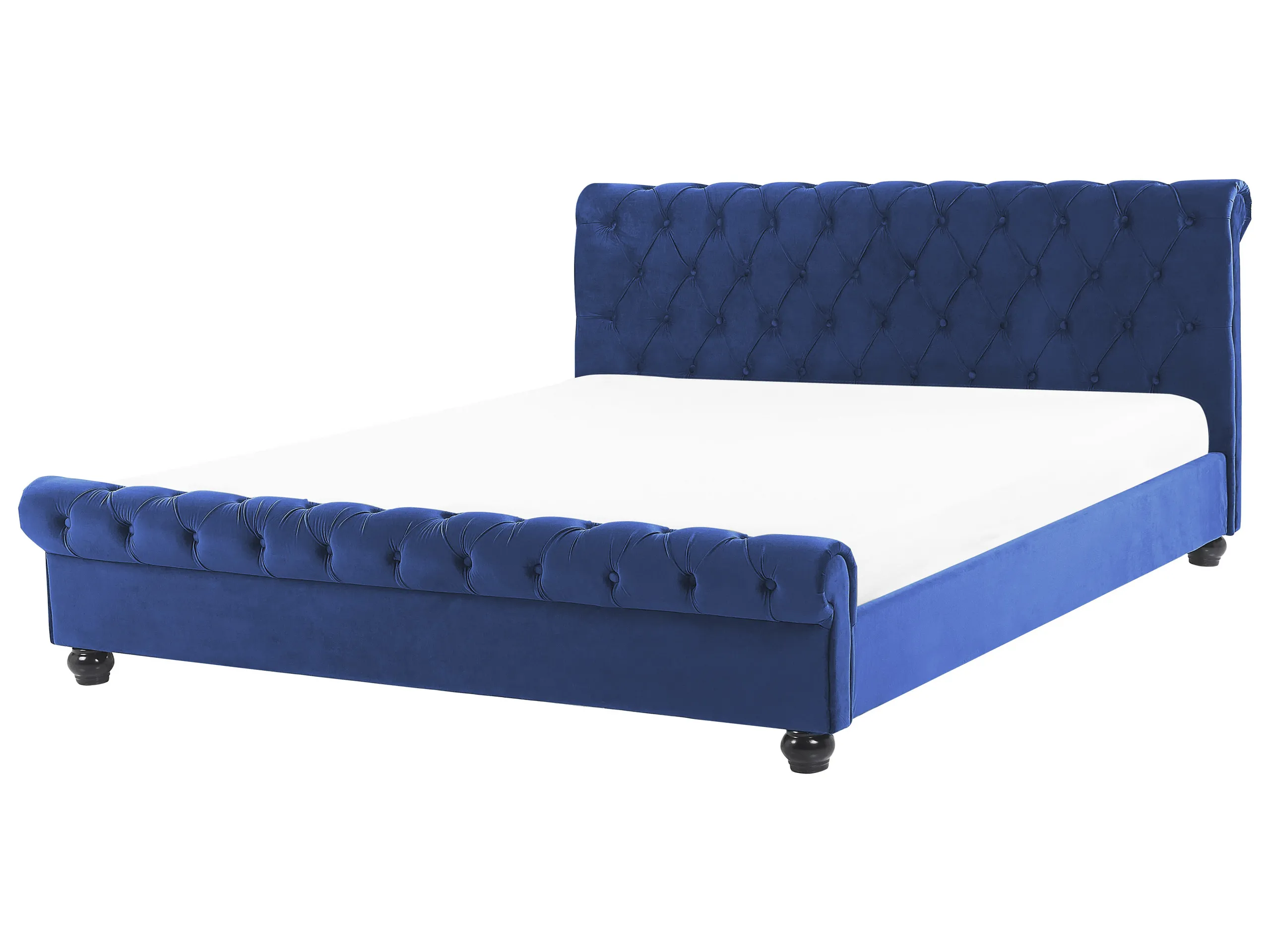 Cama de agua Terciopelo AVALLON 180 x 200 cm Azul marino