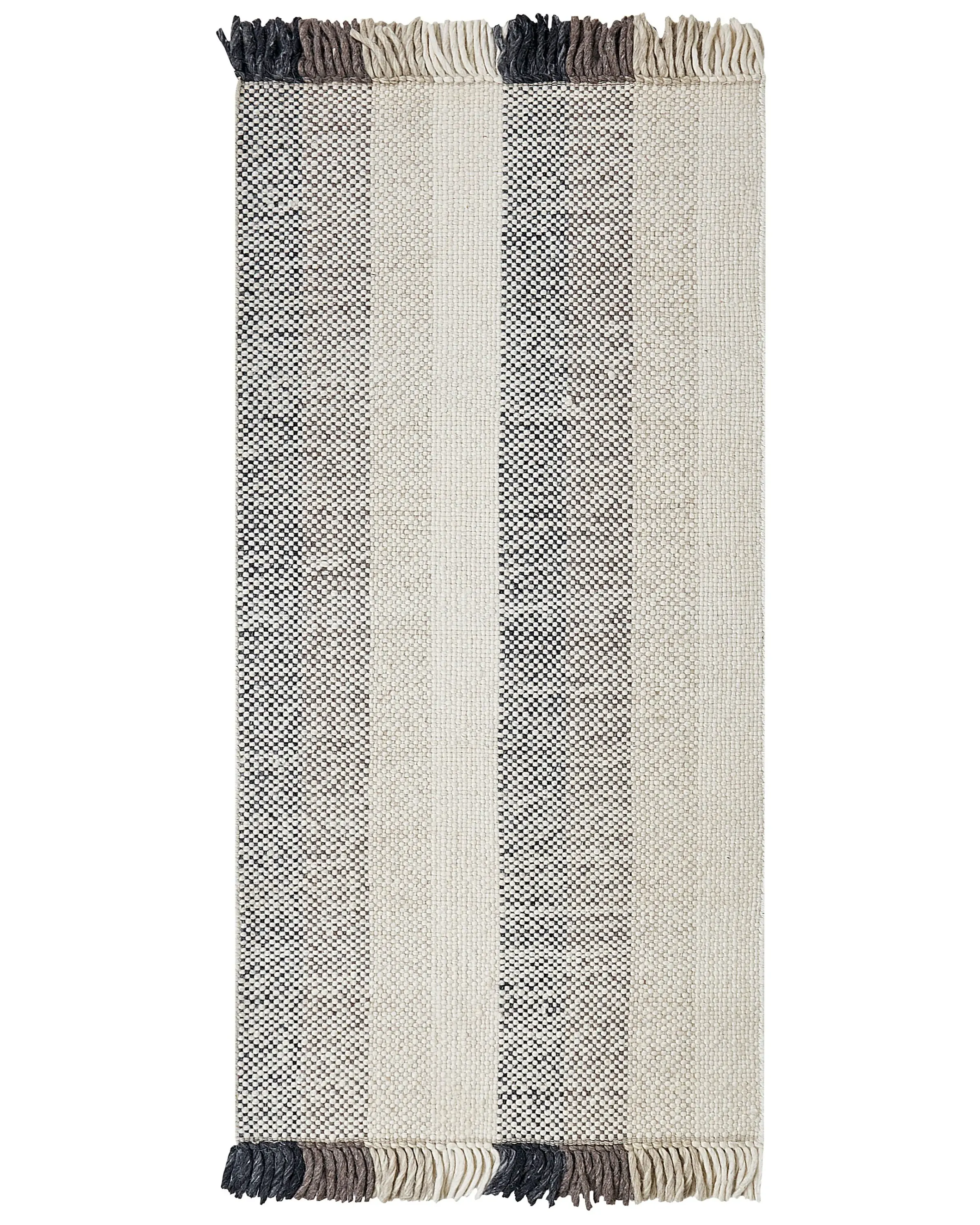 Alfombra EMIRLER Blanco 80 x 150 cm Lana