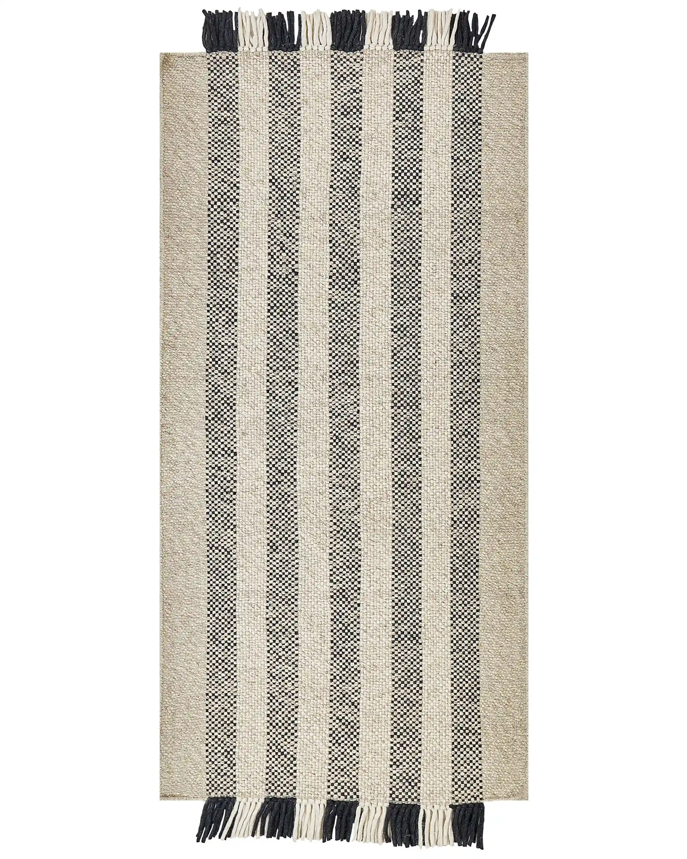 Alfombra TACETTIN Blanco 80 x 150 cm Lana