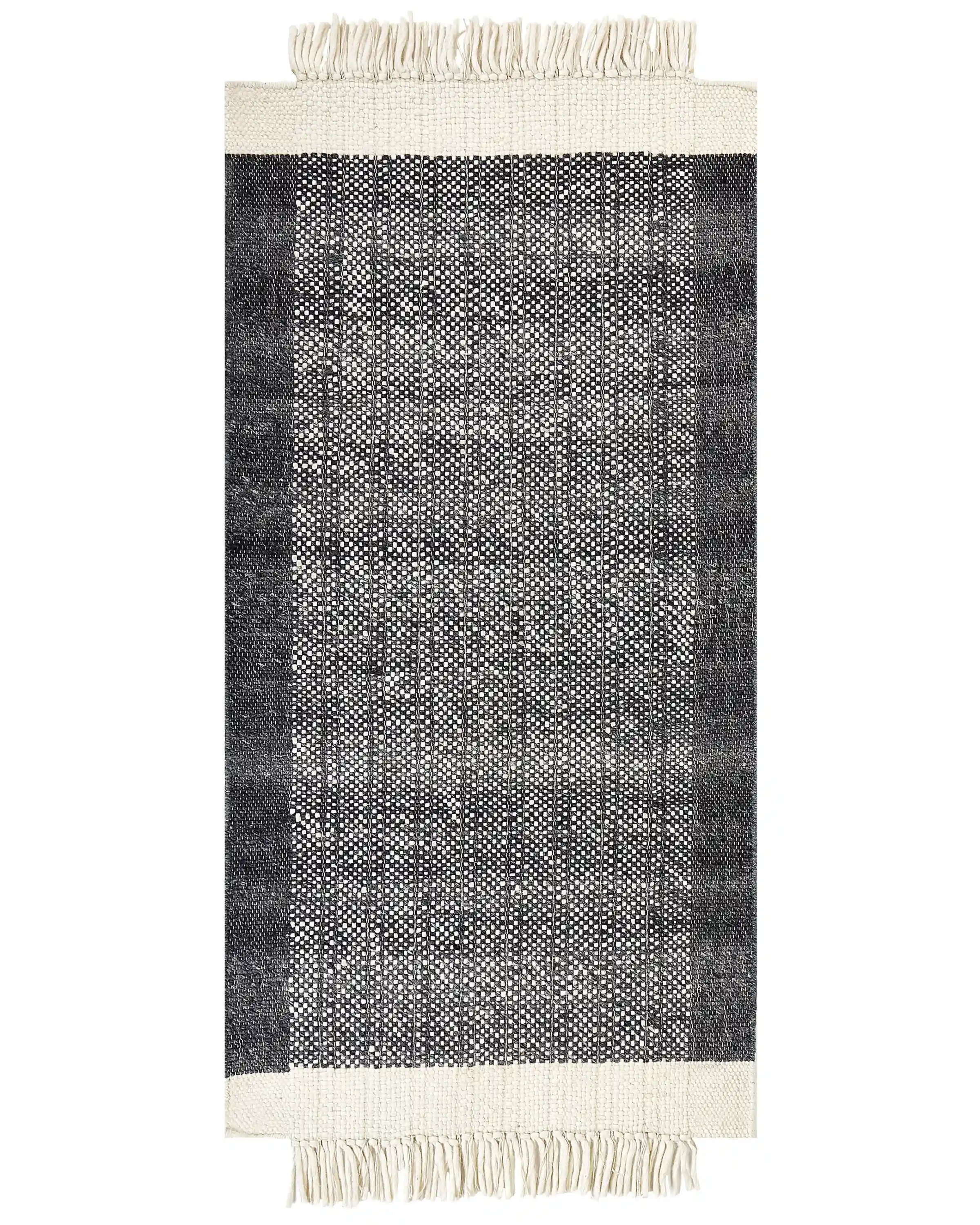 Alfombra ATLANTI Negro 80 x 150 cm Lana