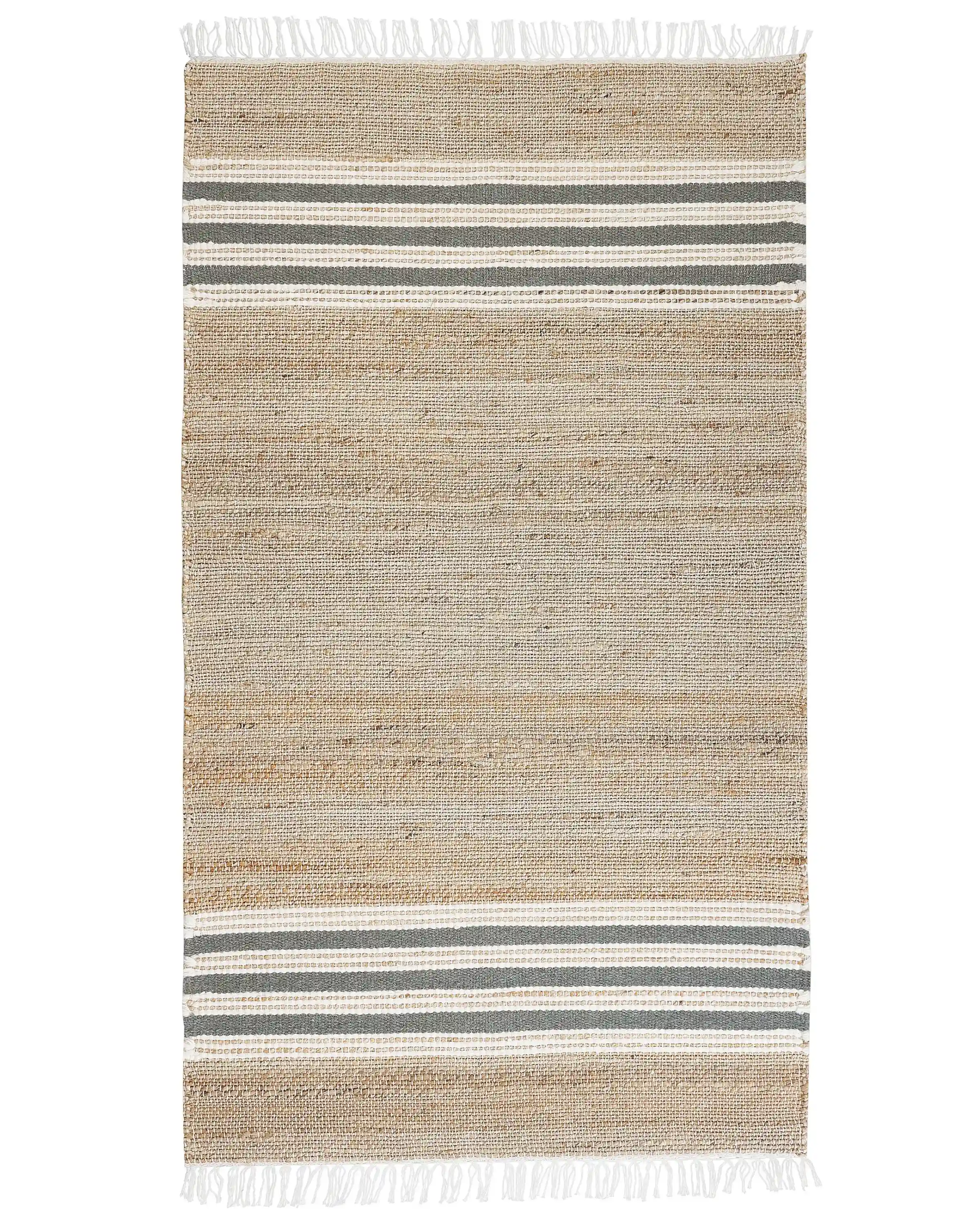 Alfombra MIRZA Gris 80 x 150 cm Yute