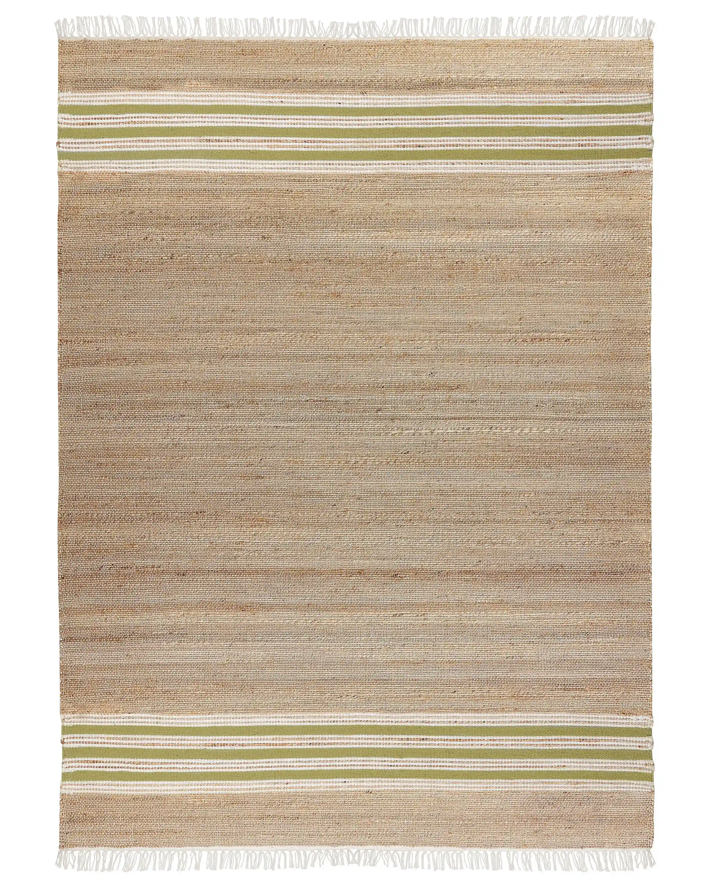 Alfombra MIRZA Verde oliva 160 x 230 cm Yute