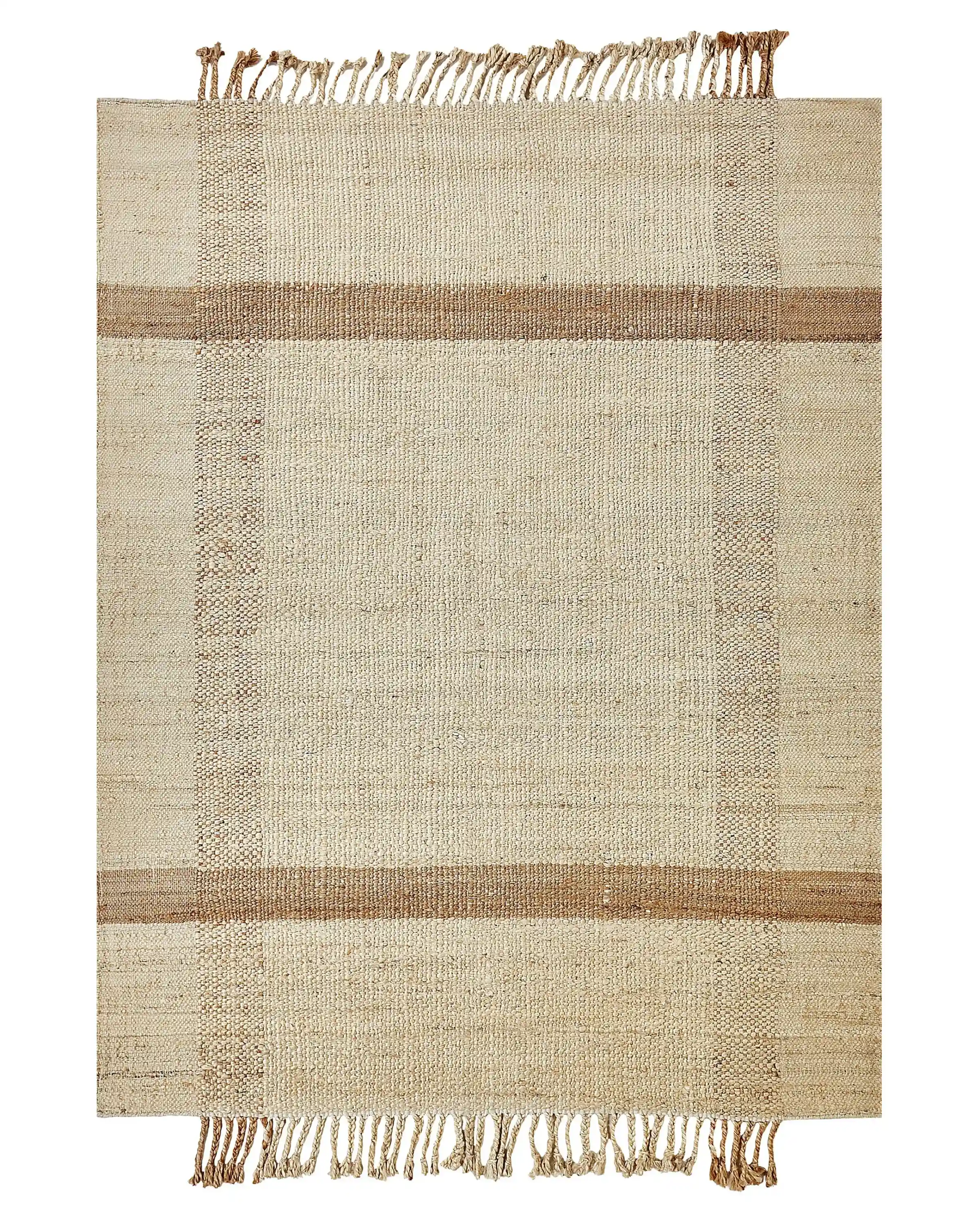 Alfombra YELMEZ Beige 140 x 200 cm Yute