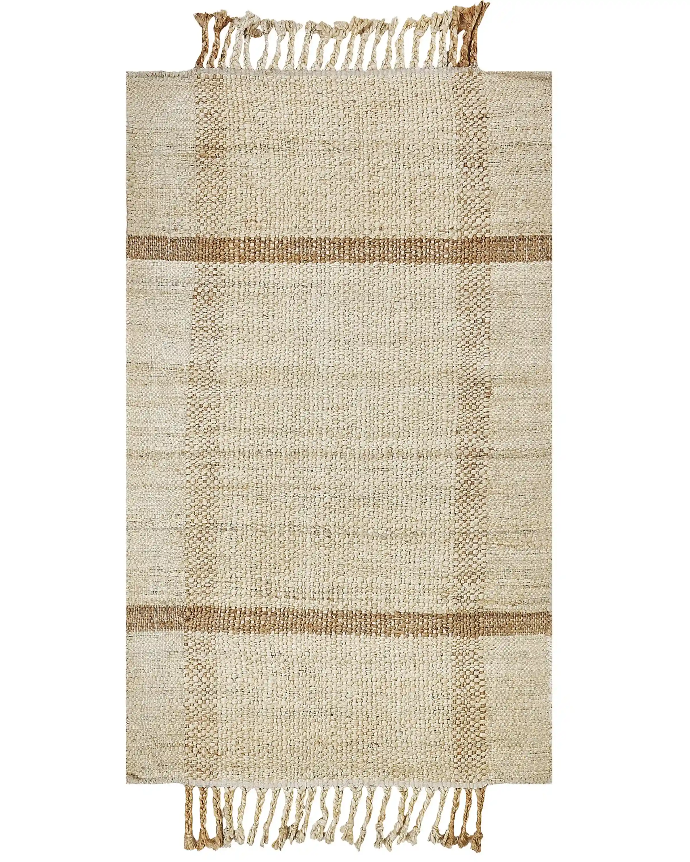 Alfombra YELMEZ Beige 80 x 150 cm Yute