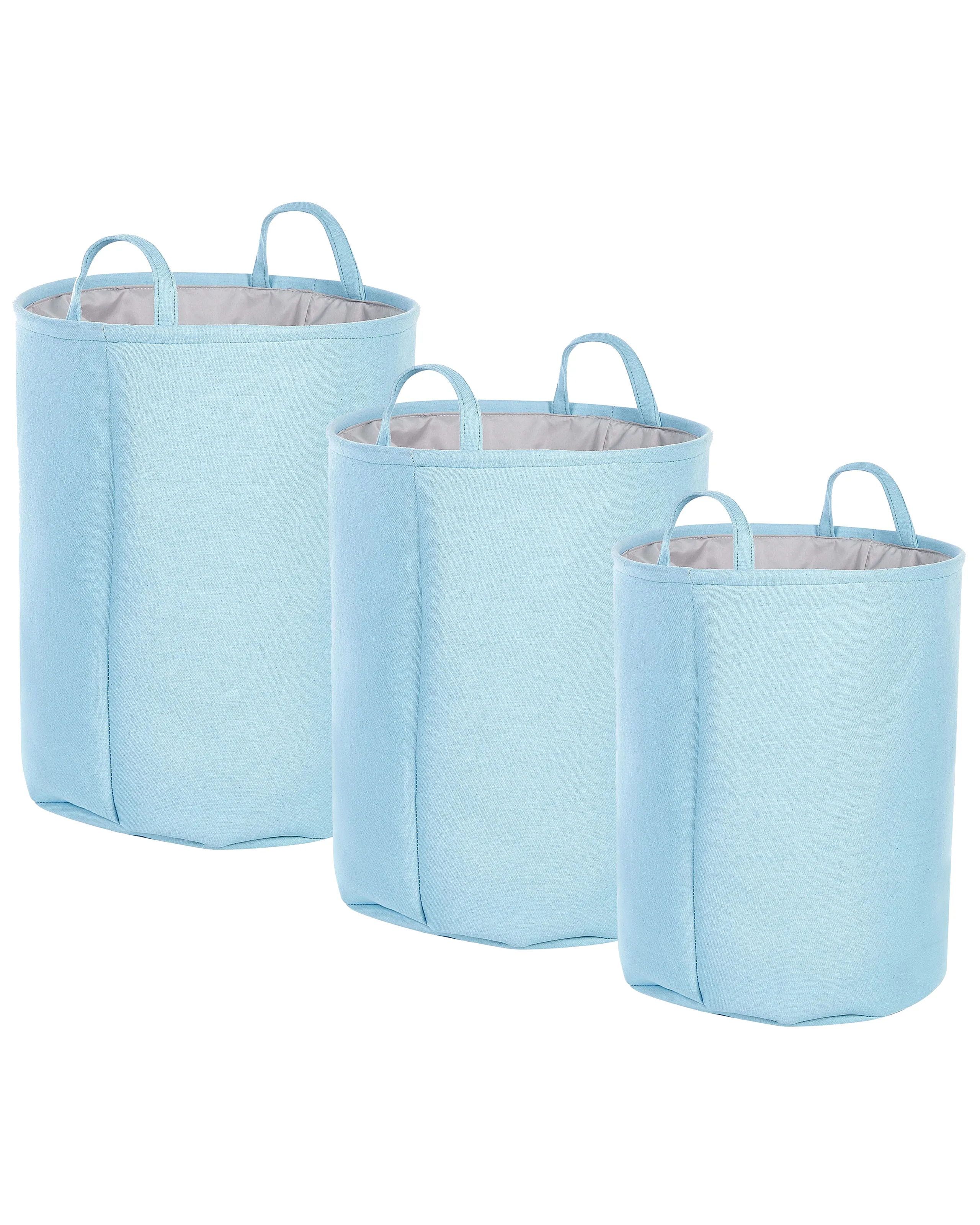 Conjunto de 3 cestas ARCHA Algodón Azul claro