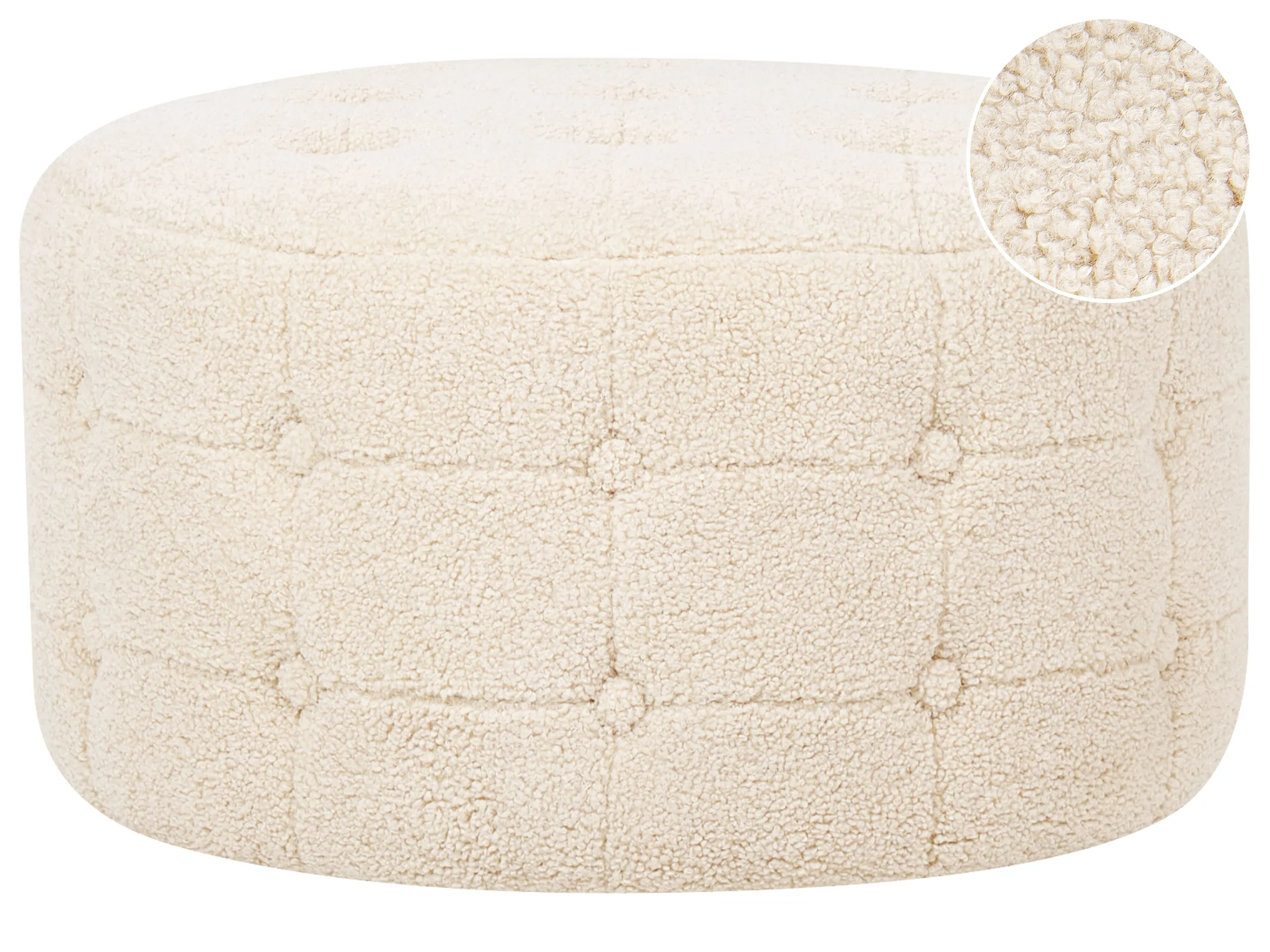 Pouffe TAMPA Boucle Beige