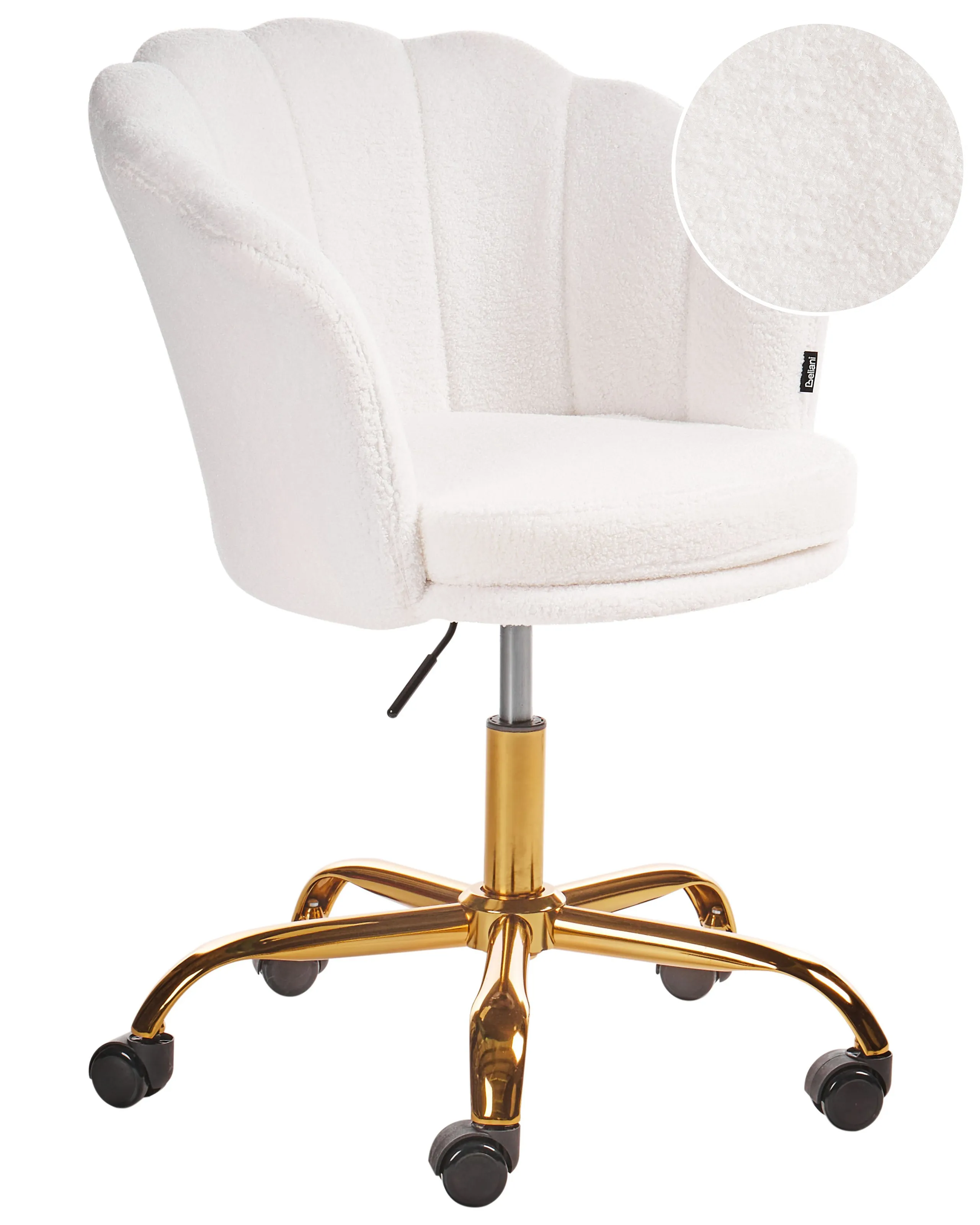 Desk Chair MONTICELLO Boucle White