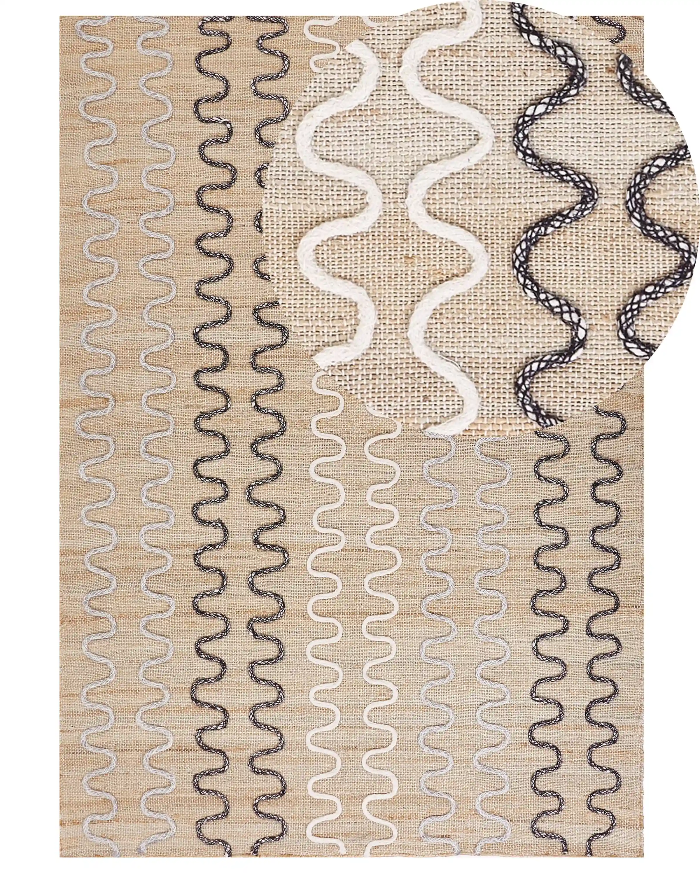 Alfombra SOGUT Beige 160 x 230 cm Yute
